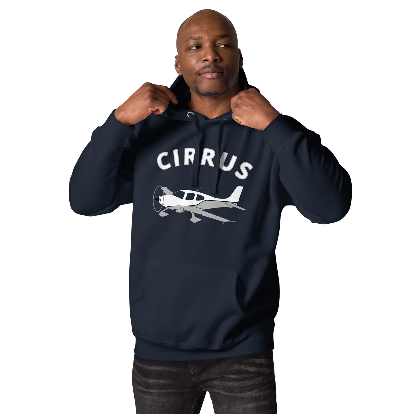 CIRRUS grey-white - cozy Unisex Hoodie. Classic fit for men and women.