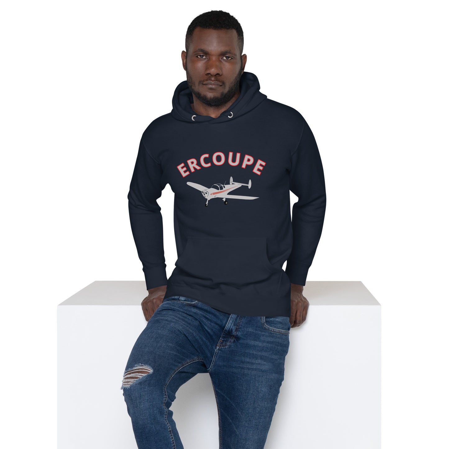 ERCOUPE exclusive aircraft graphic - cozy Unisex Hoodie. Classic fit for men and women