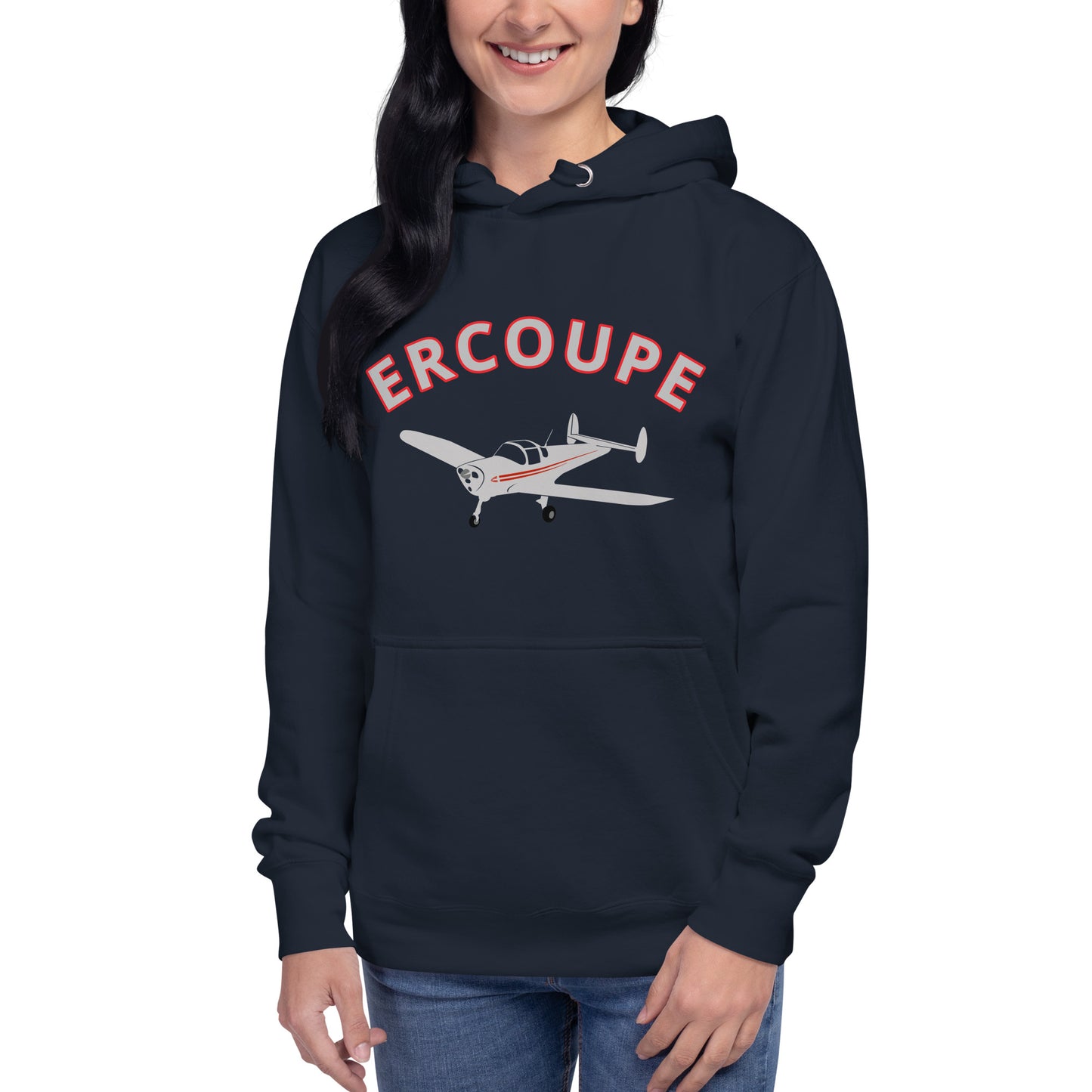 ERCOUPE exclusive aircraft graphic - cozy Unisex Hoodie. Classic fit for men and women