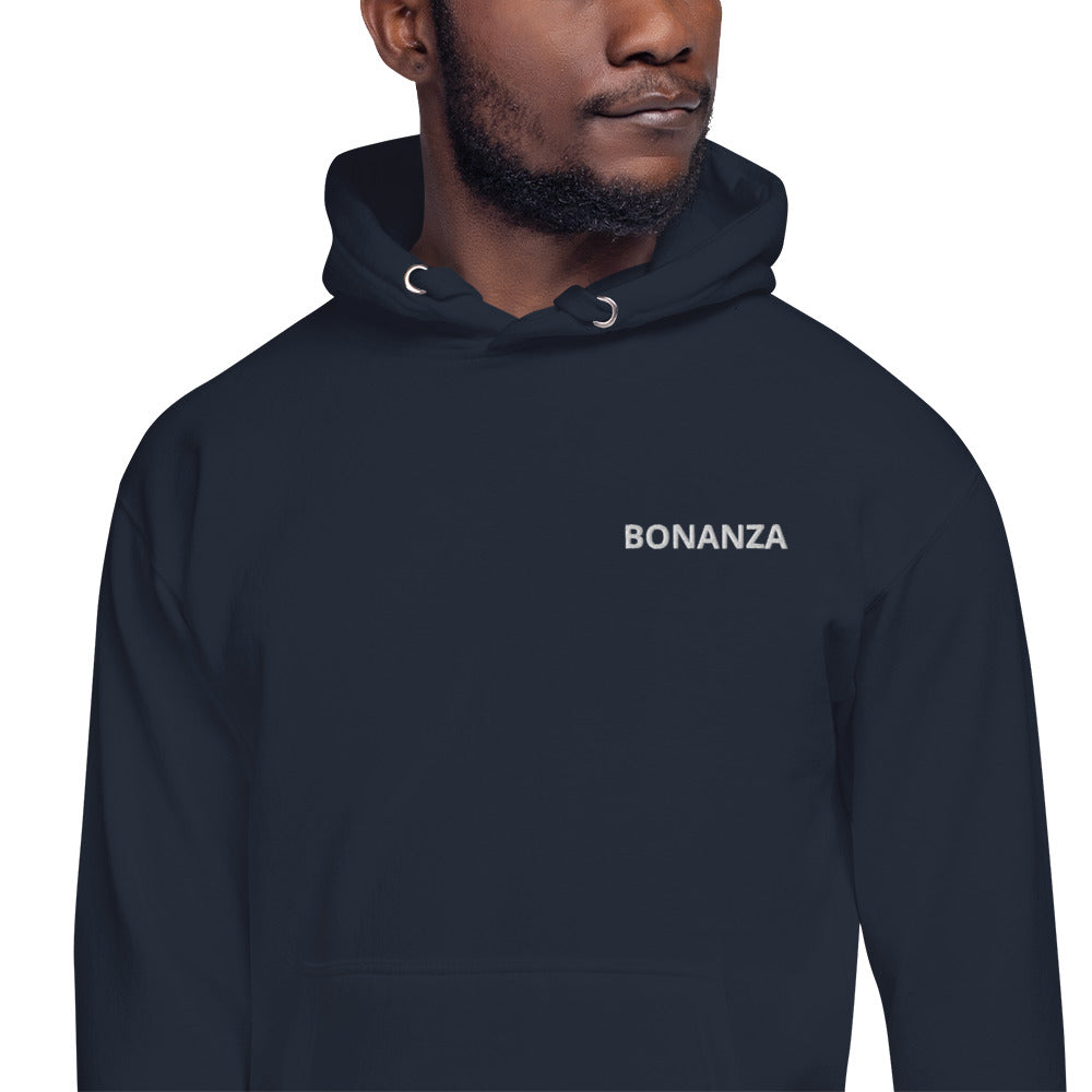 V-TAIL BONANZA Back Print with front embroiderery CUSTOM N Number Unisex Hoodie