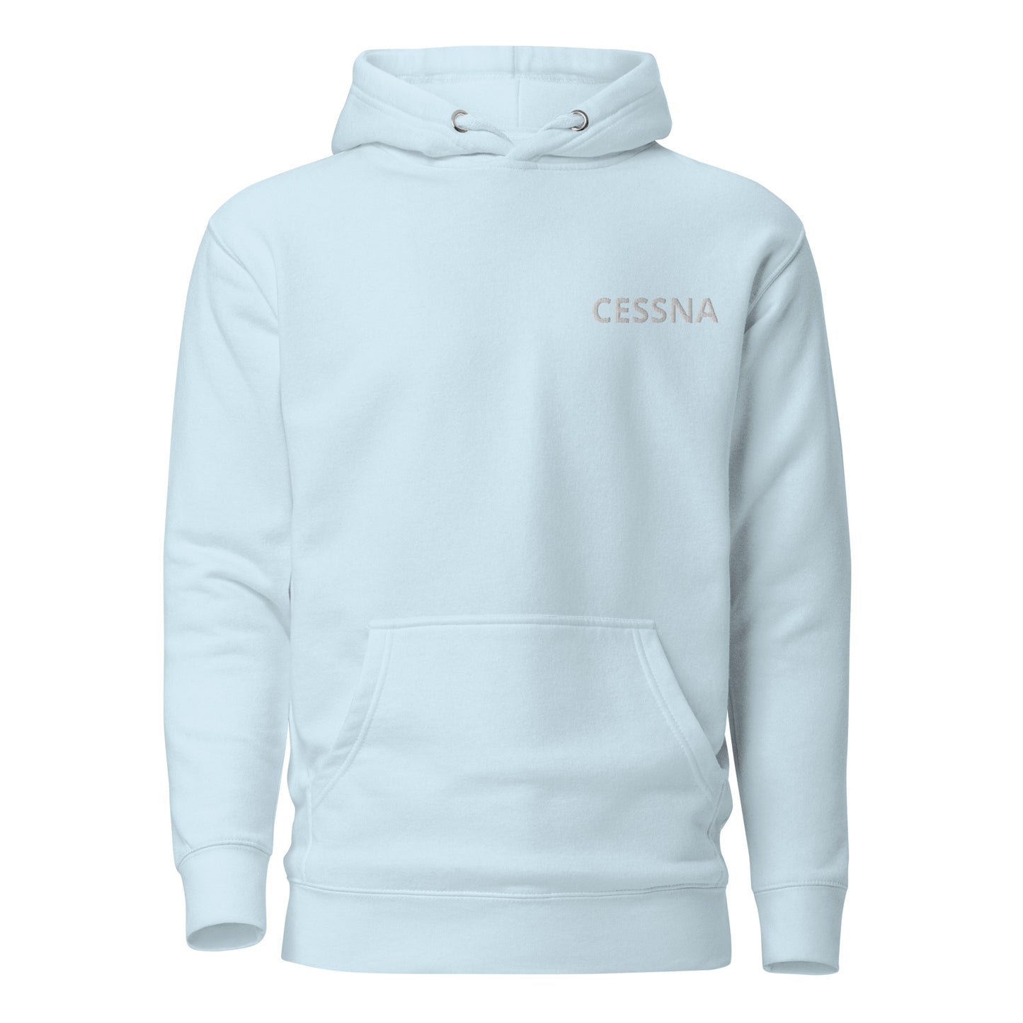 CESSNA 172 white - blue Back Print with front embroidery CUSTOM N Number Unisex Hoodie