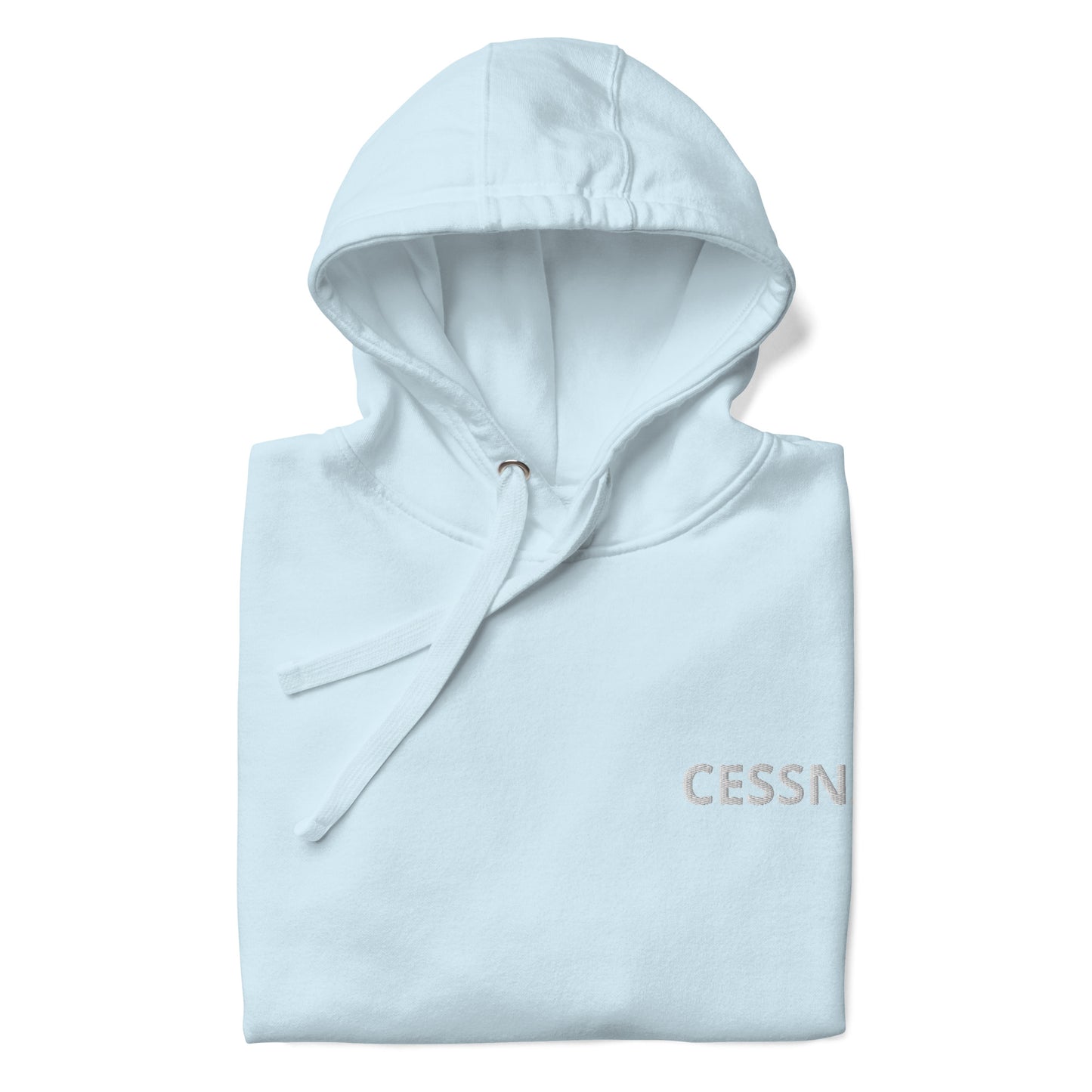 CESSNA 140 Polished grey - blue Back Print with front embroidery CUSTOM N Number Unisex Hoodie