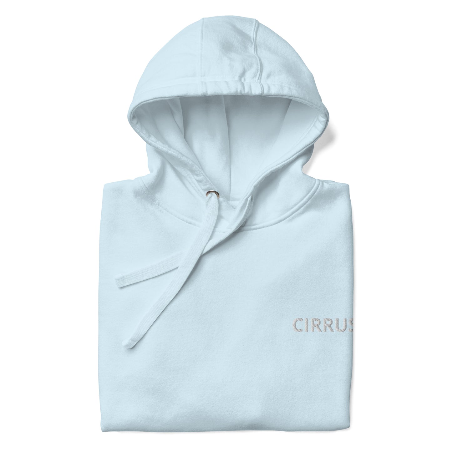 CIRRUS white-grey Back Print with front embroidery CUSTOM N Number Unisex Hoodie