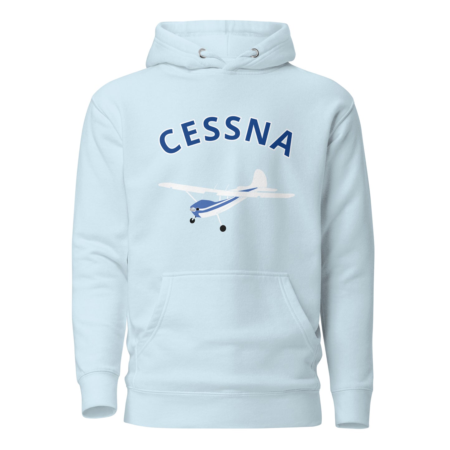 CESSNA 170 White-blue airplane cozy unisex Hoodie