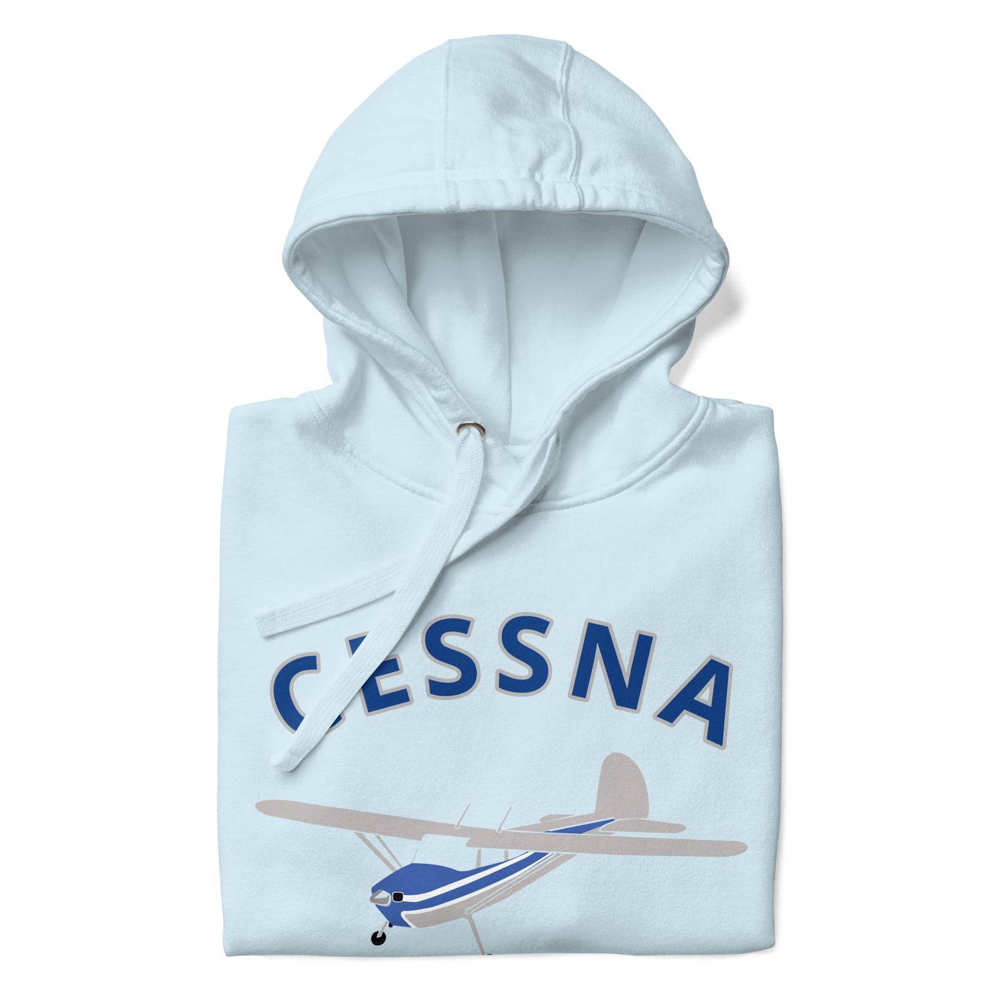 CESSNA 140 Polished-blue trim aircraft Cozy aviation Unisex Hoodie