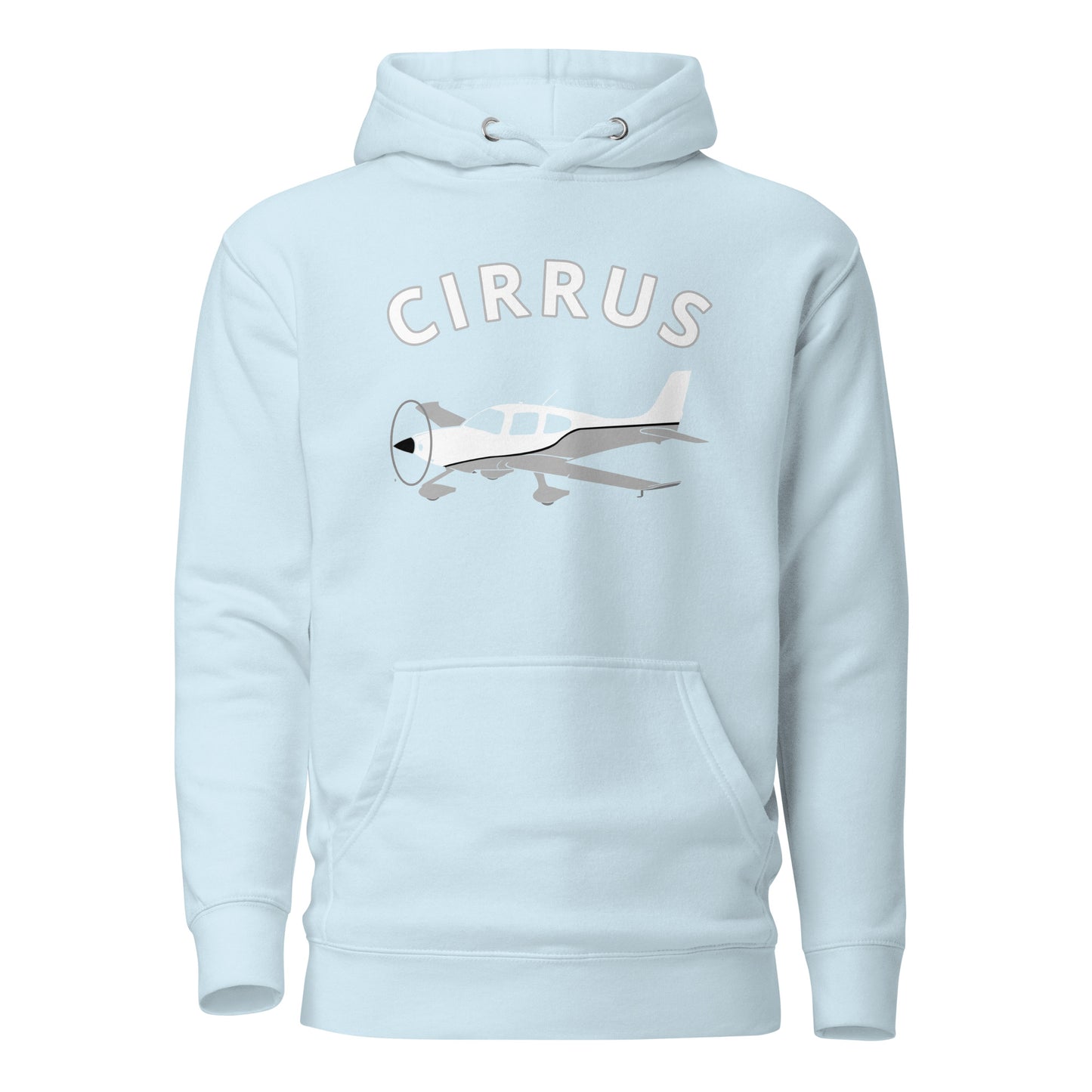 CIRRUS grey-white - cozy Unisex Hoodie. Classic fit for men and women.