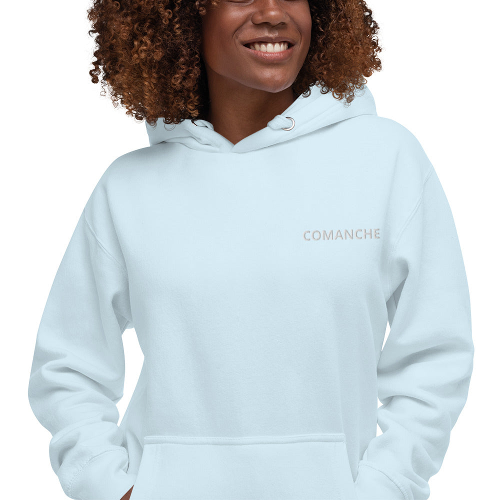 PIPER COMANCHE  Back Print with front embroidery CUSTOM N Number Unisex Hoodie.