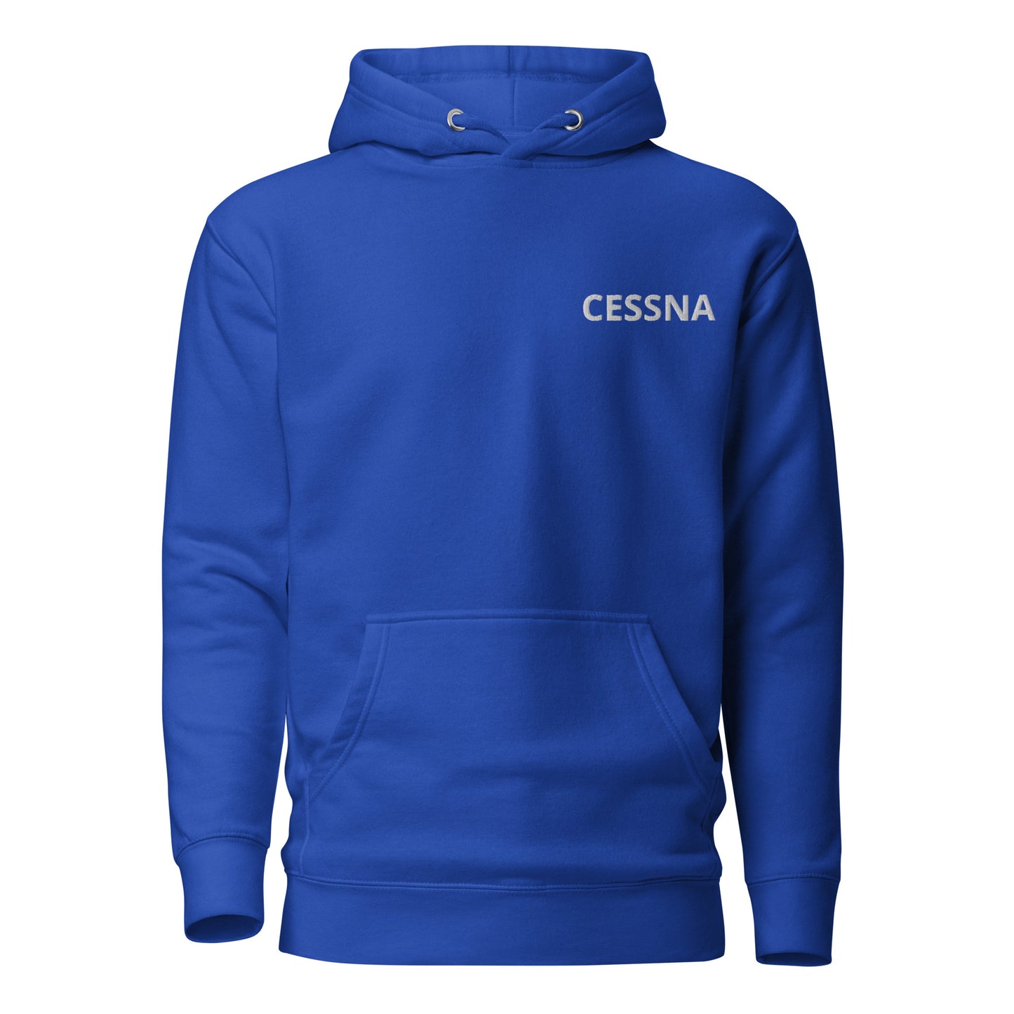 CESSNA 170 polished grey-blue Back Print with front embroidery CUSTOM N Number Unisex Hoodie