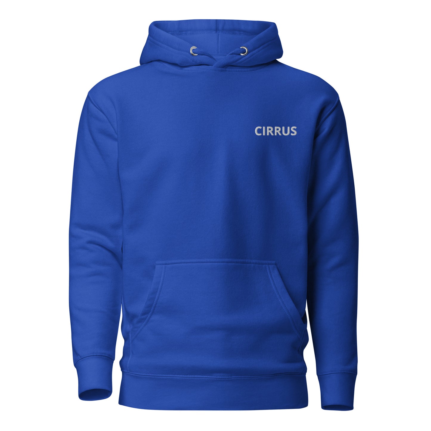 CIRRUS white-grey Back Print with front embroidery CUSTOM N Number Unisex Hoodie