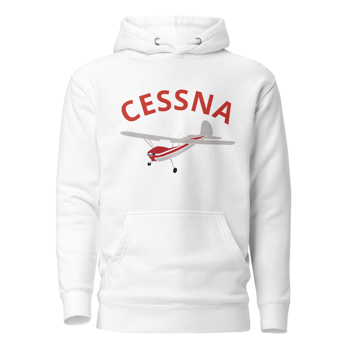 CESSNA 140 Polished-red trim aircraft Cozy aviation Unisex Hoodie