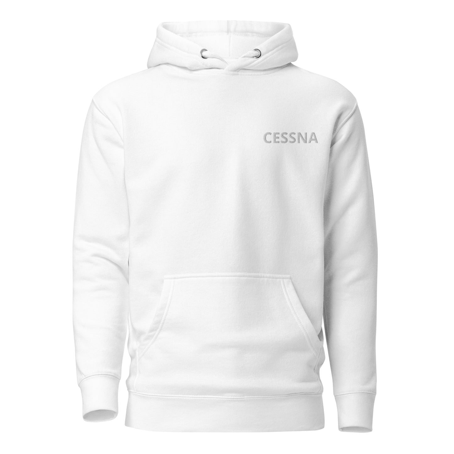 CESSNA 140 polished grey-red Back Print with front embroidery CUSTOM N Number Unisex Hoodie