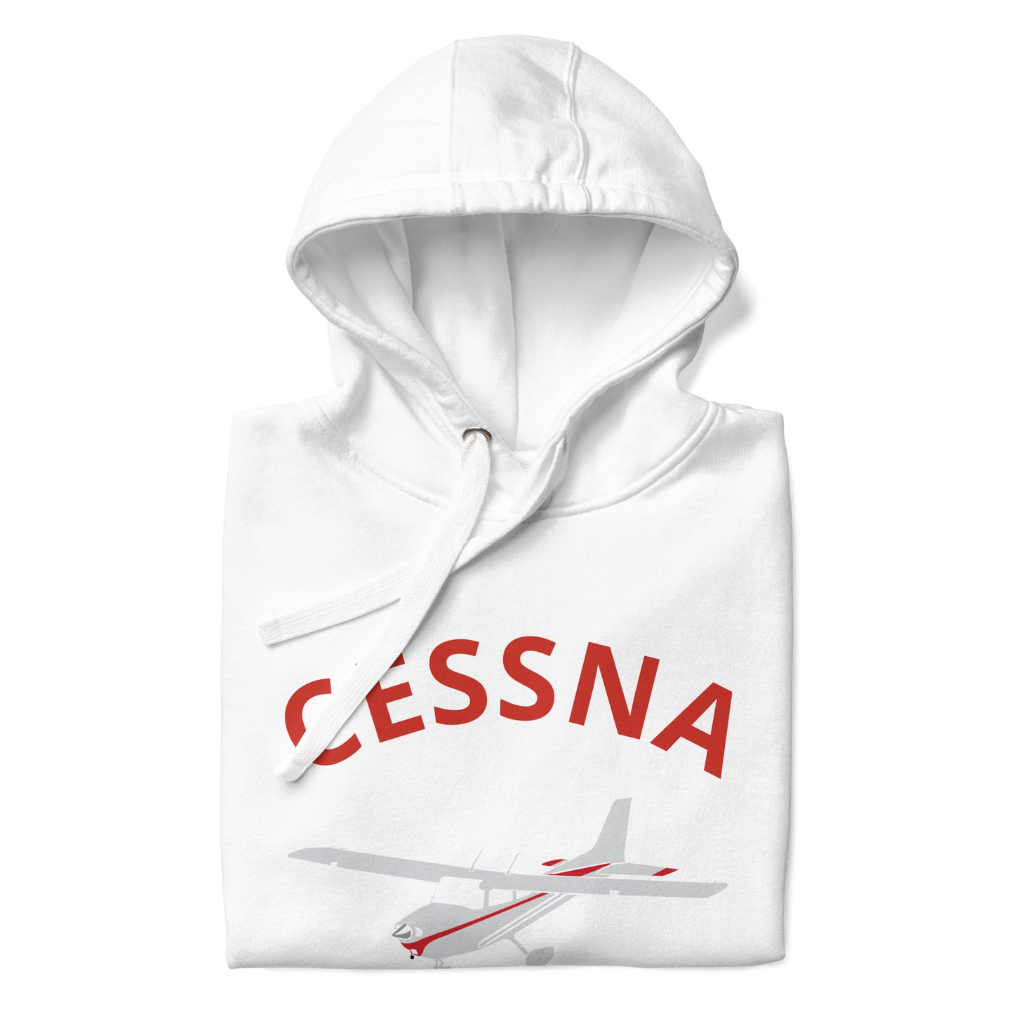 CESSNA 172 polished grey - red printed cozy fleece aviation Unisex Hoodie