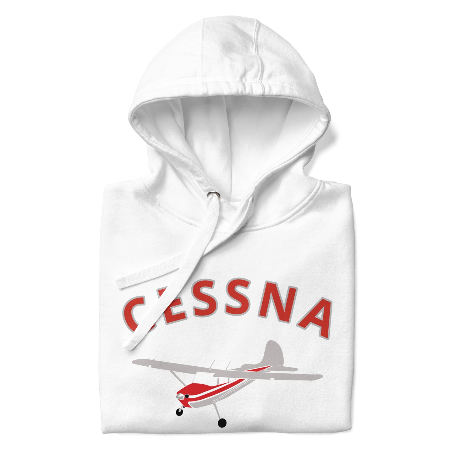 CESSNA 170 polished grey - red airplane cozy unisex Hoodie