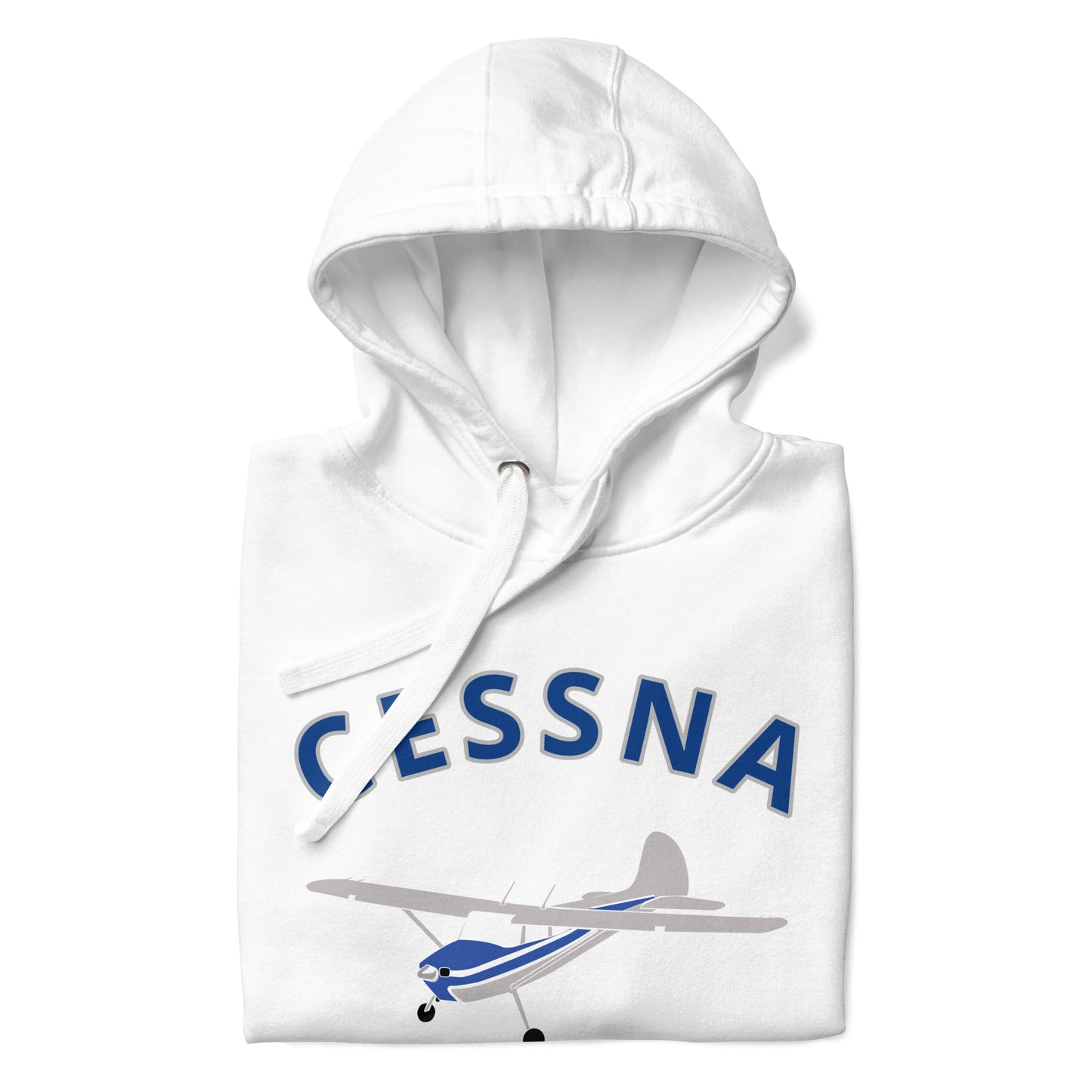 CESSNA 170 polished grey - blue airplane cozy unisex Hoodie