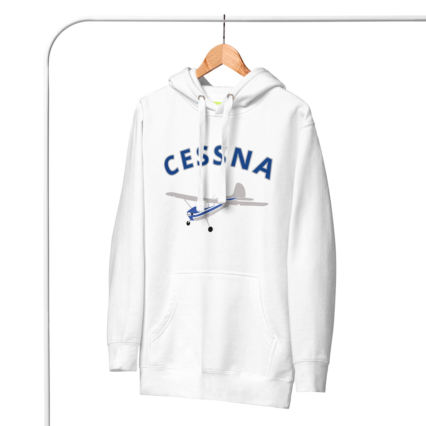 CESSNA 170 polished grey - blue airplane cozy unisex Hoodie