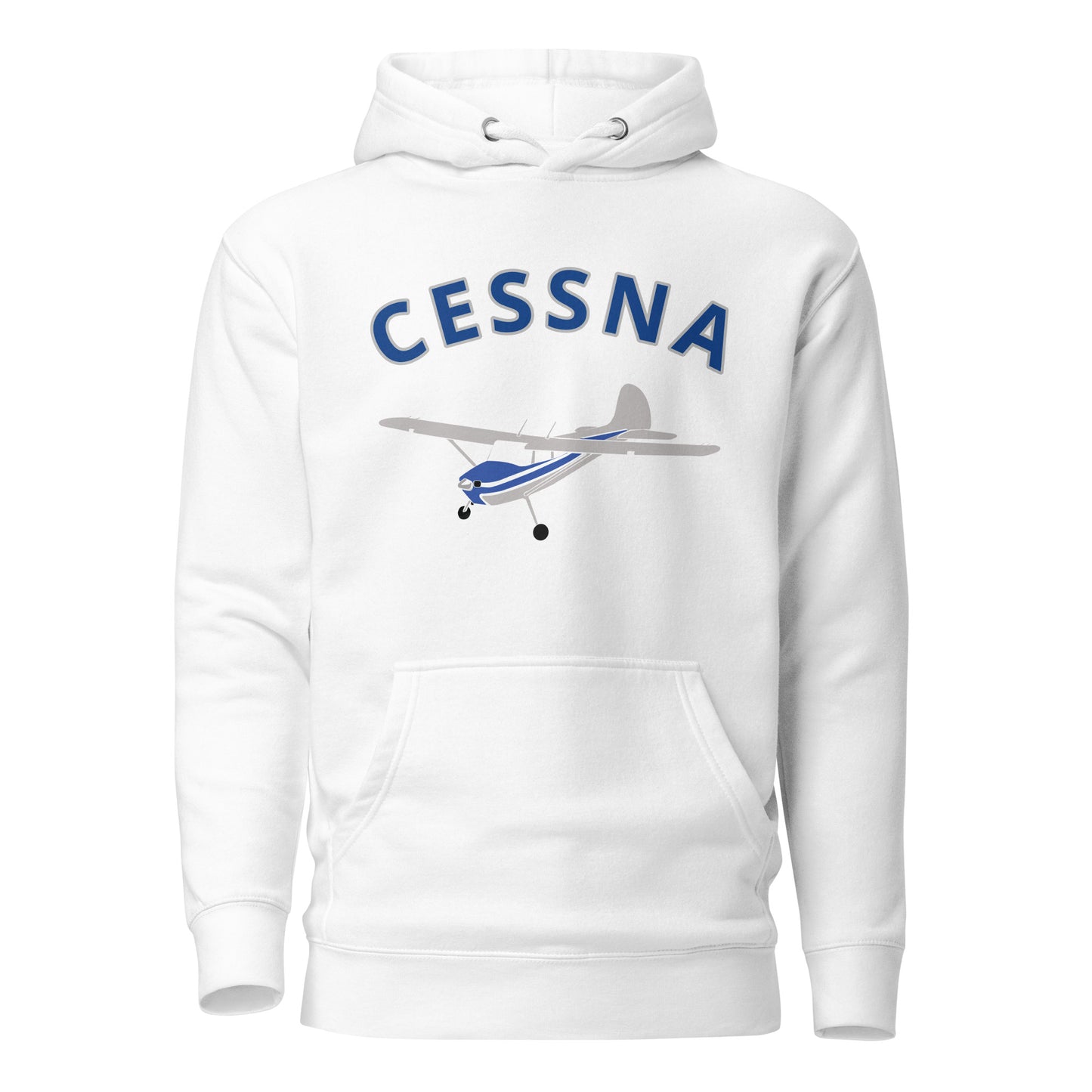 CESSNA 170 polished grey - blue airplane cozy unisex Hoodie