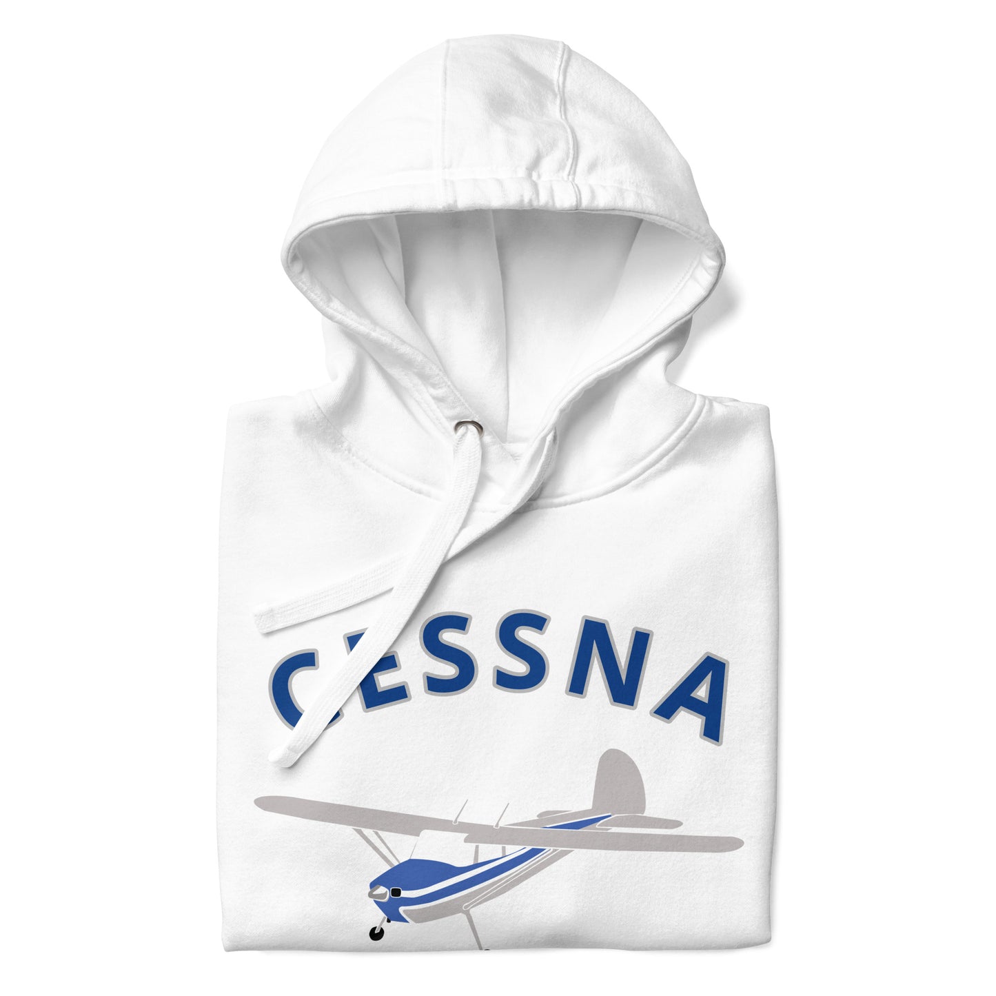 CESSNA 140 Polished-blue trim aircraft Cozy aviation Unisex Hoodie