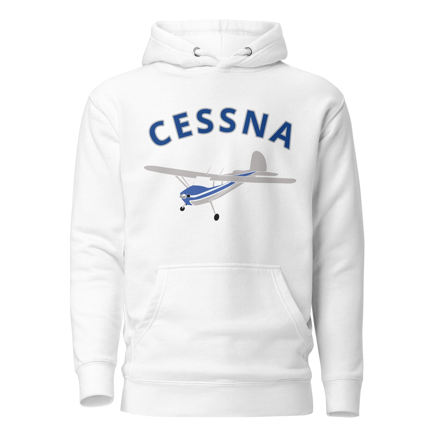 CESSNA 140 Polished-blue trim aircraft Cozy aviation Unisex Hoodie