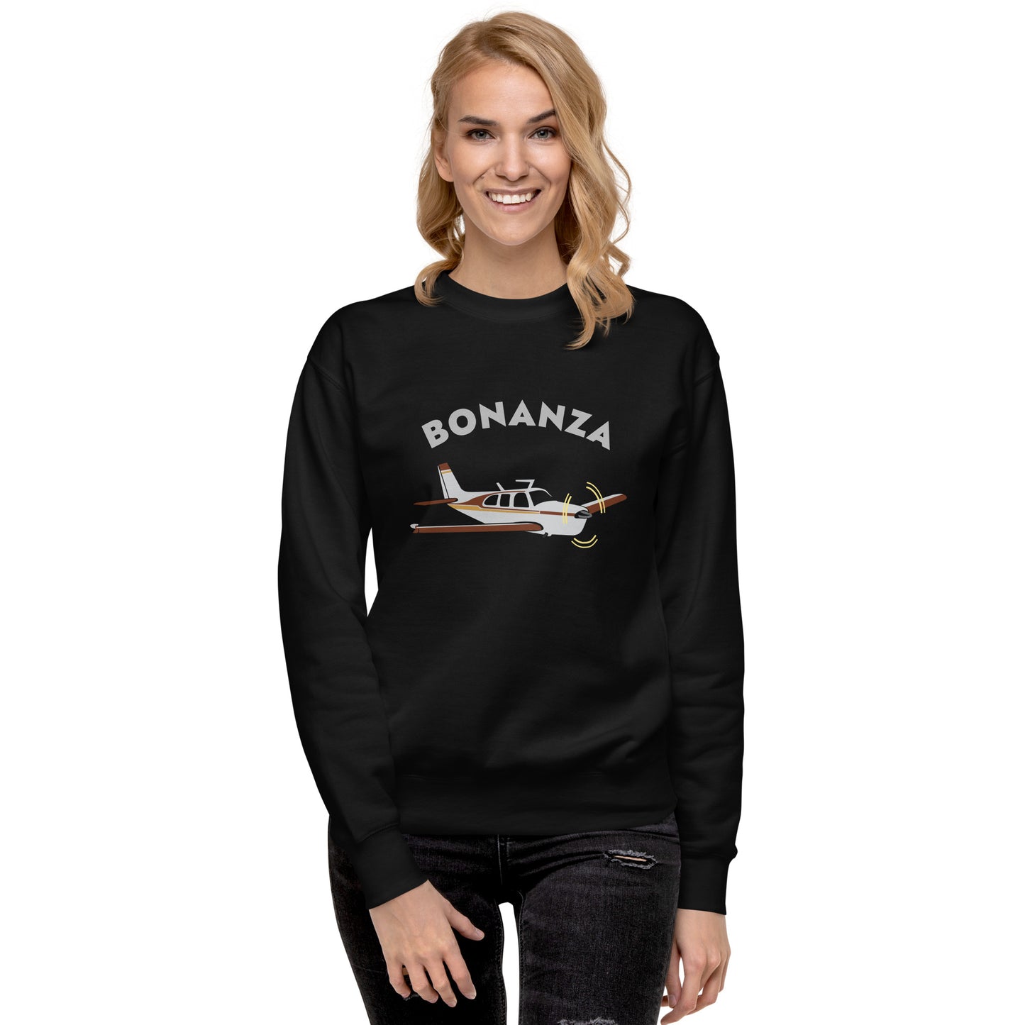 BONAZNA F33 Printed Unisex Cozy Fleece Aviation Premium Sweatshirt.