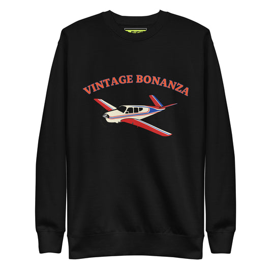 V TAIL Vintage BONAZNA Tri color 2 Printed Unisex Cozy Fleece Aviation Pullover