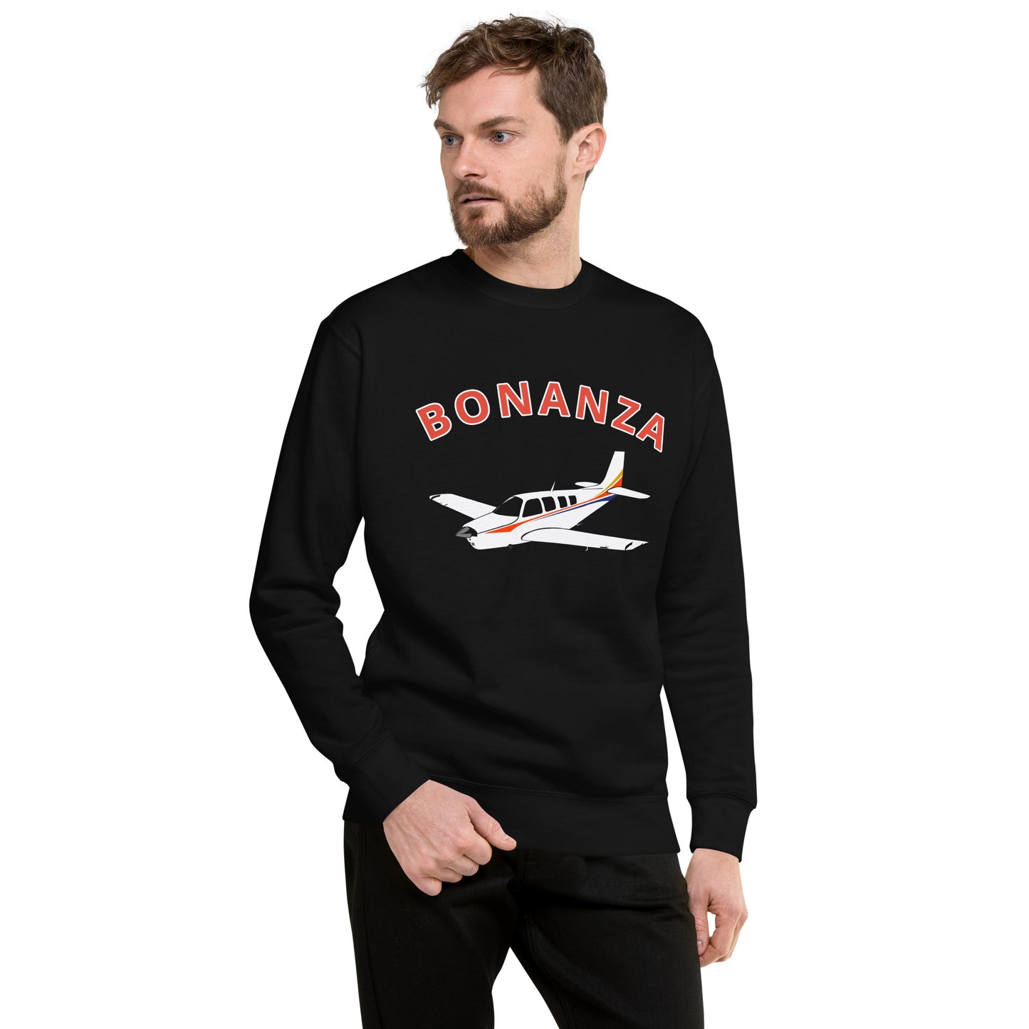 BONAZNA A36 Printed Unisex Cozy Fleece Aviation Premium Sweatshirt.