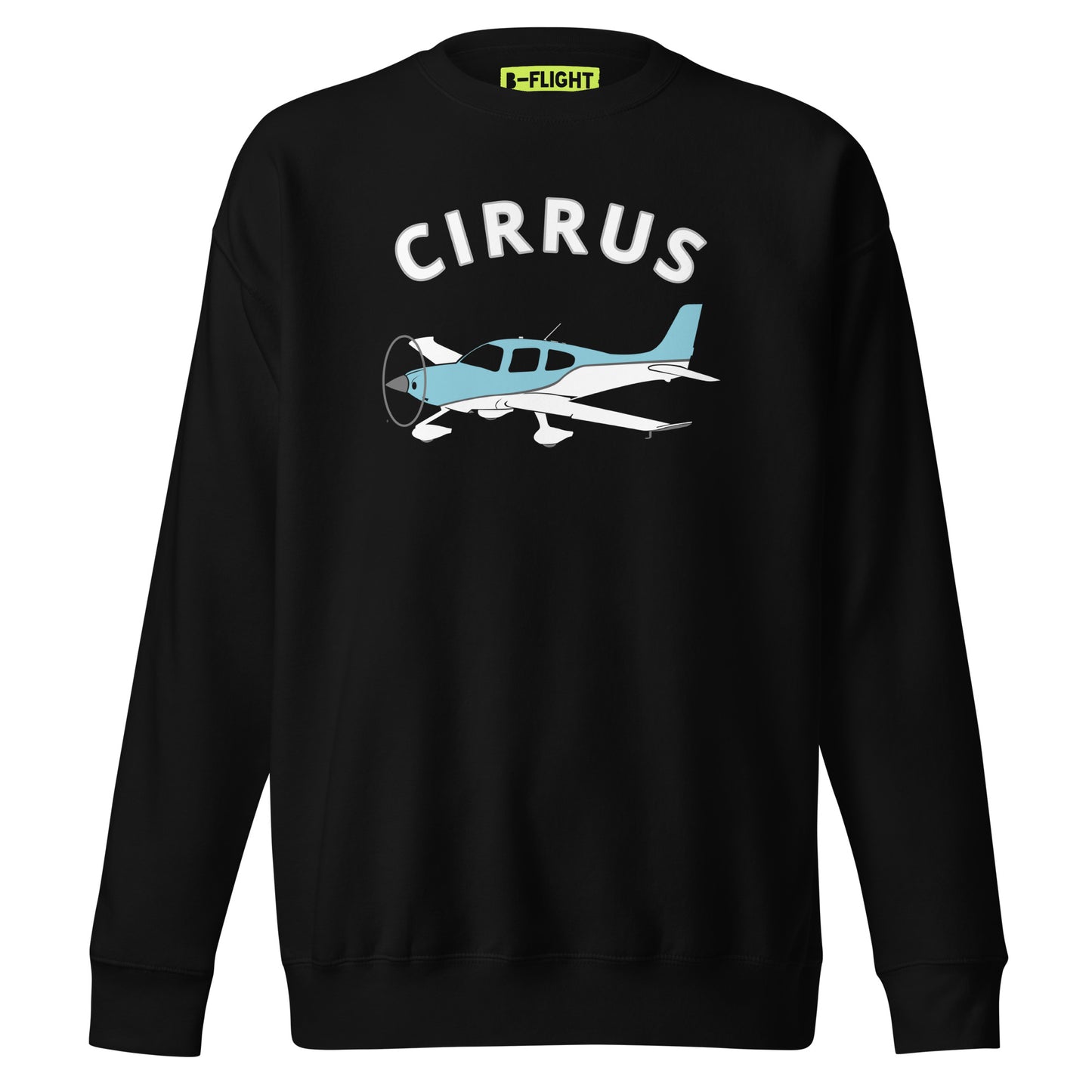 CIRRUS blue-white Printed Unisex Cozy Fleece Aviation Premium Sweatshirt