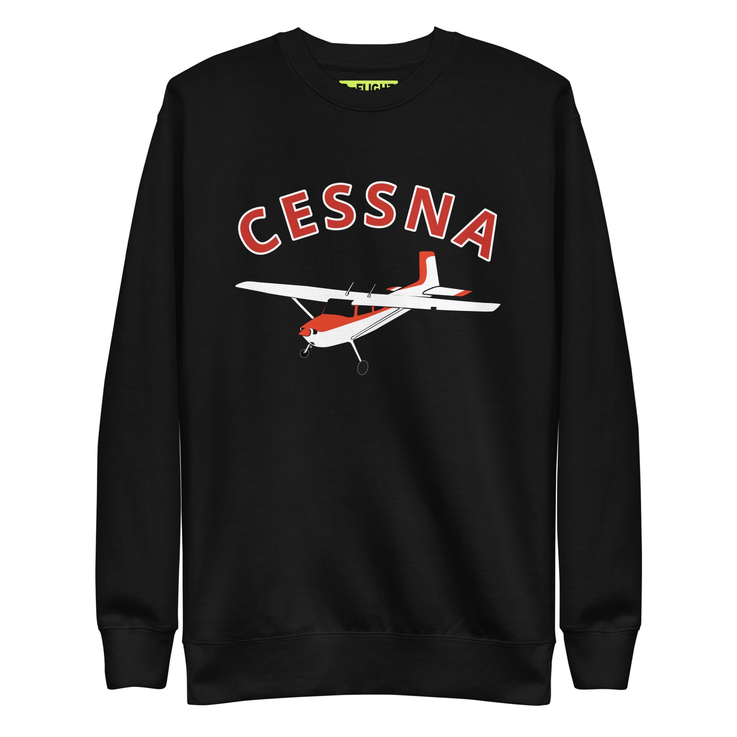 CESSNA 180 Skywagon Red-White  Printed Unisex Cozy Fleece Aviation Premium Sweatshirt