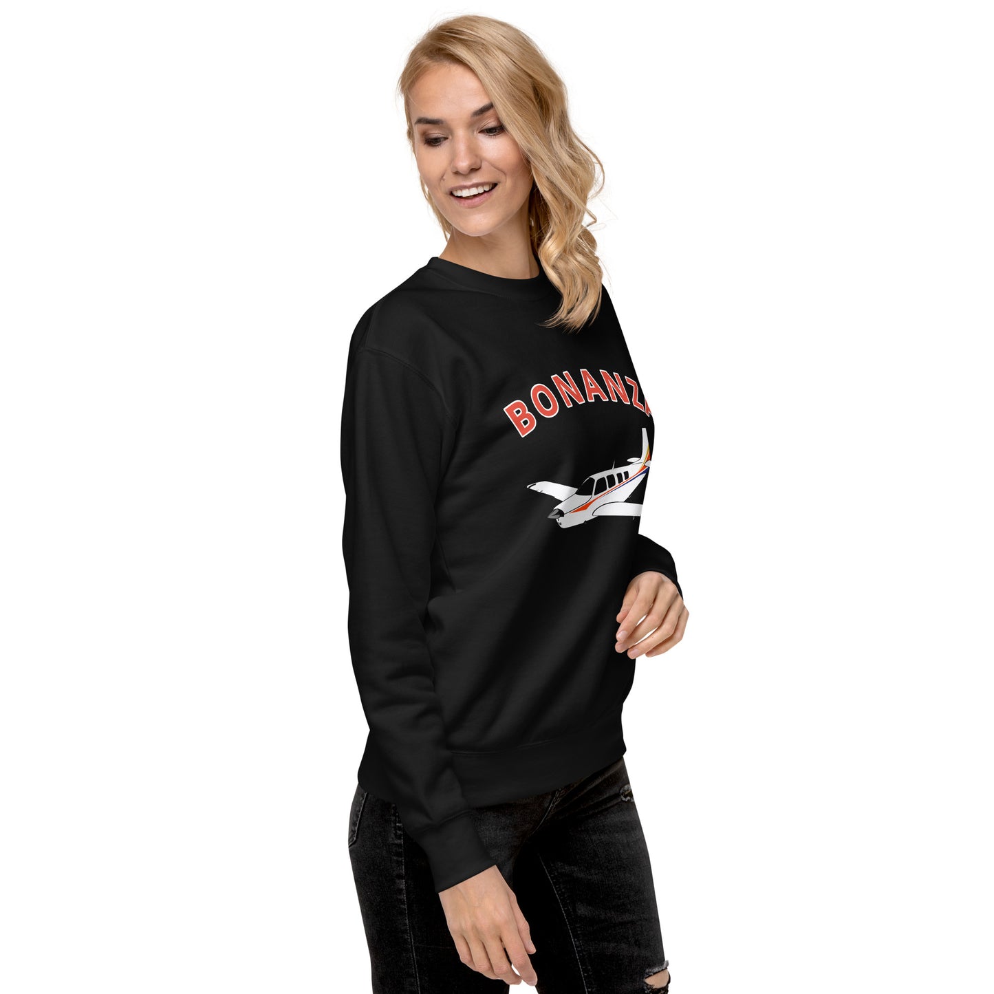 BONAZNA A36 Printed Unisex Cozy Fleece Aviation Premium Sweatshirt.