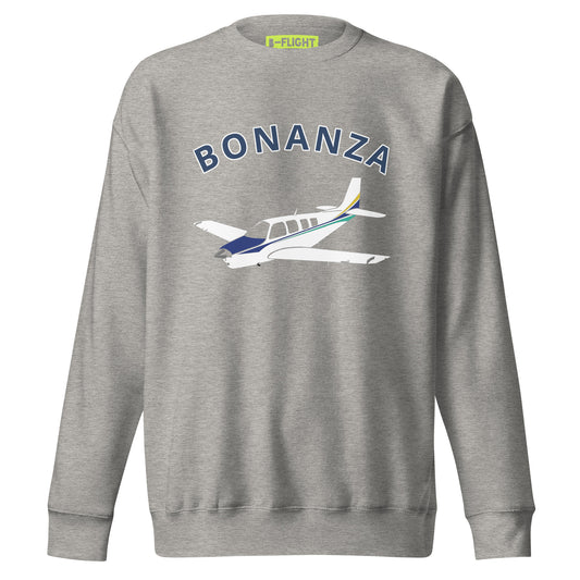 BONAZNA A36 Blue stripe Printed Unisex Cozy Fleece Aviation Premium Sweatshirt.