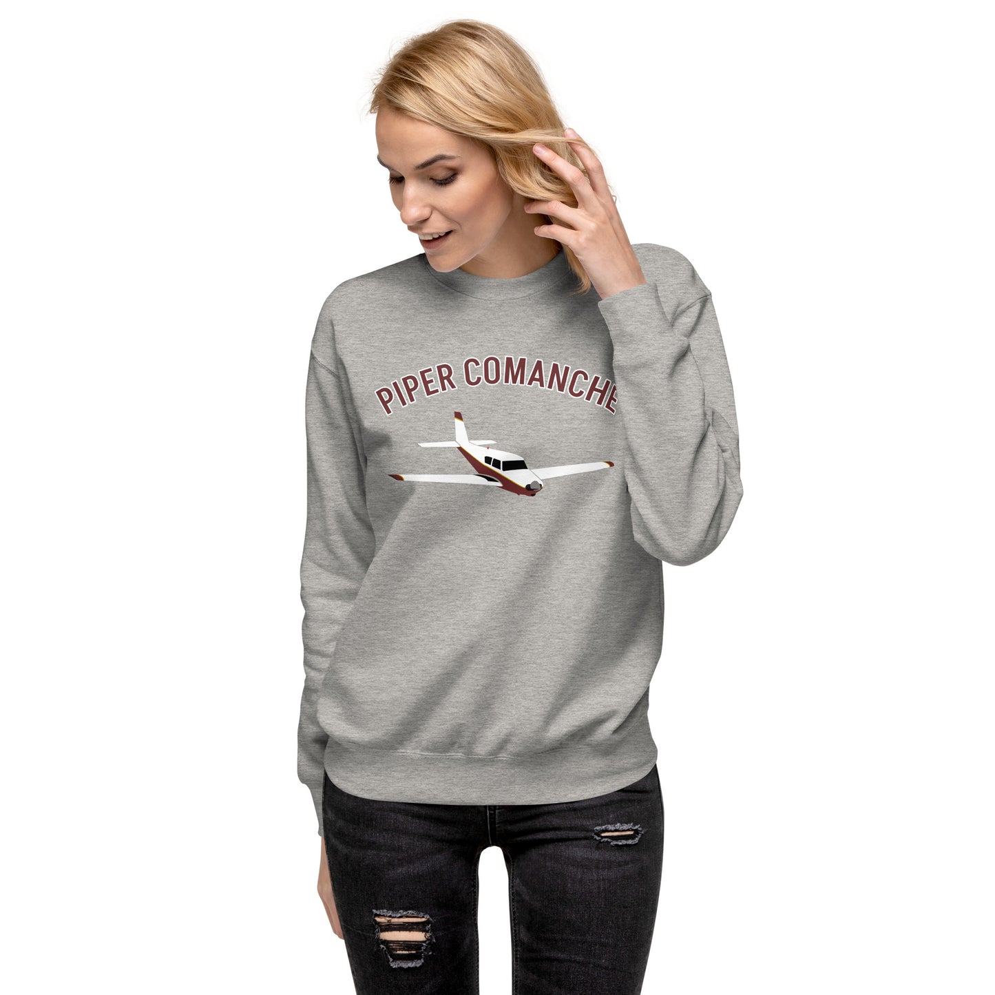 PIPER COMANCHE Printed Unisex Cozy Fleece Aviation Premium Sweatshirt