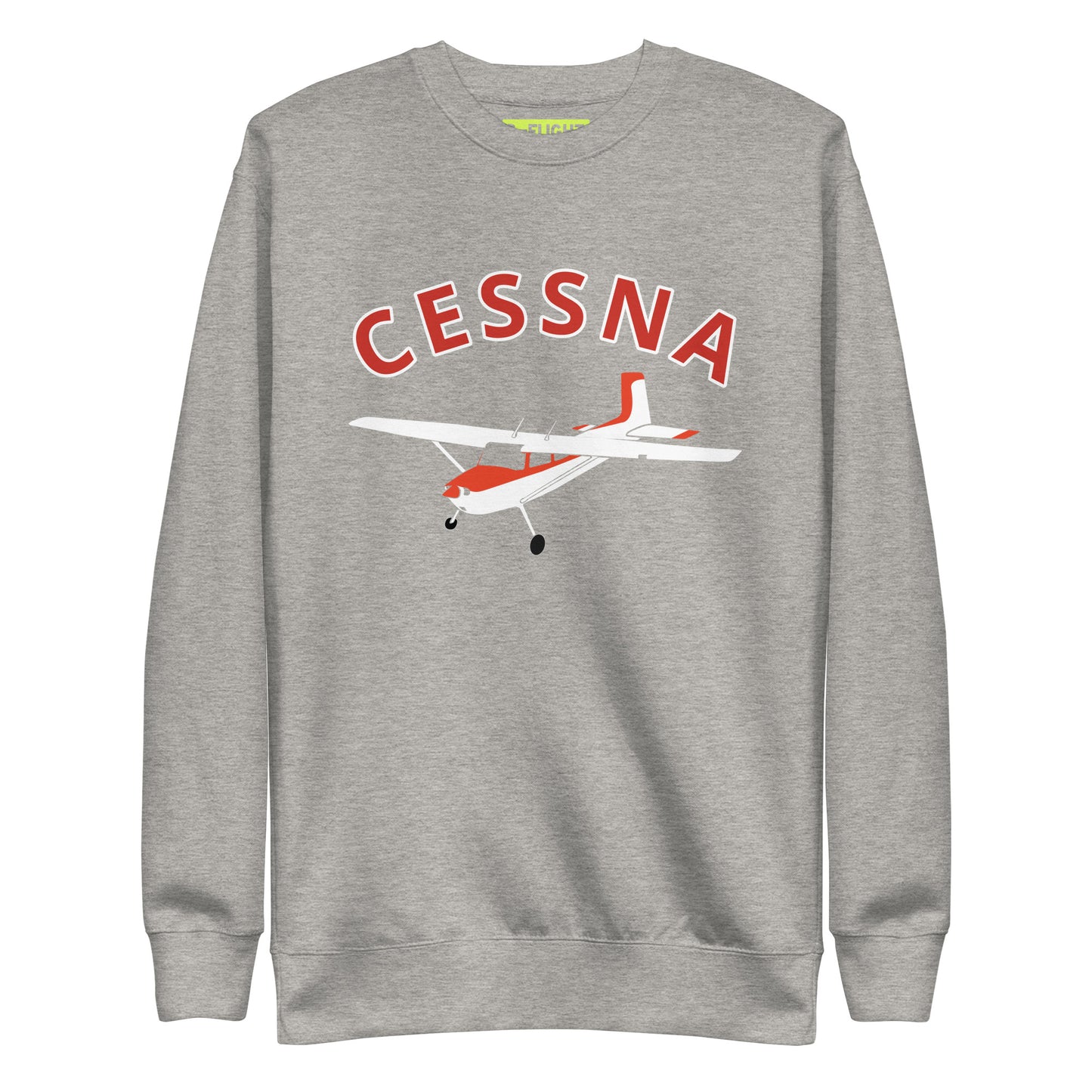 CESSNA 180 Skywagon Red-White  Printed Unisex Cozy Fleece Aviation Premium Sweatshirt