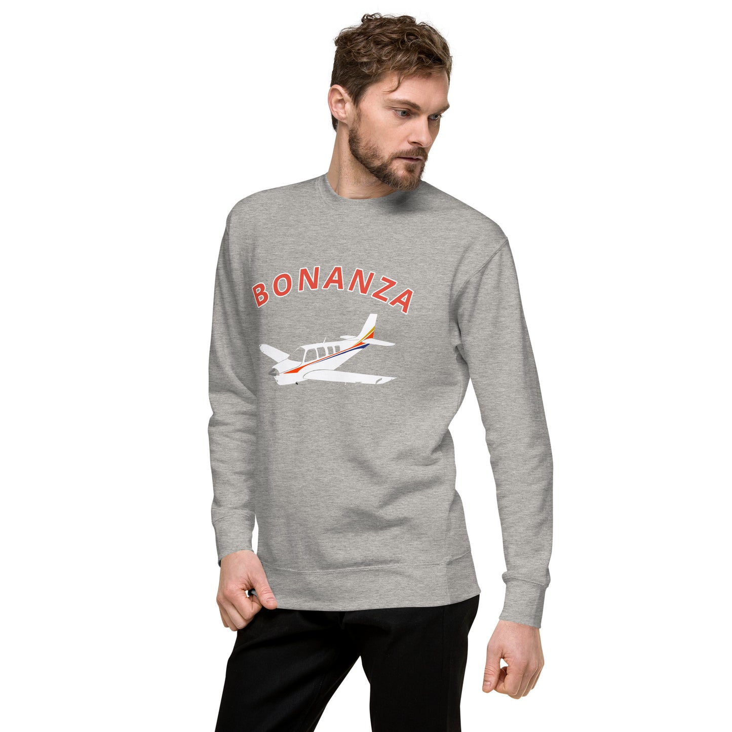 BONAZNA A36 Printed Unisex Cozy Fleece Aviation Premium Sweatshirt.