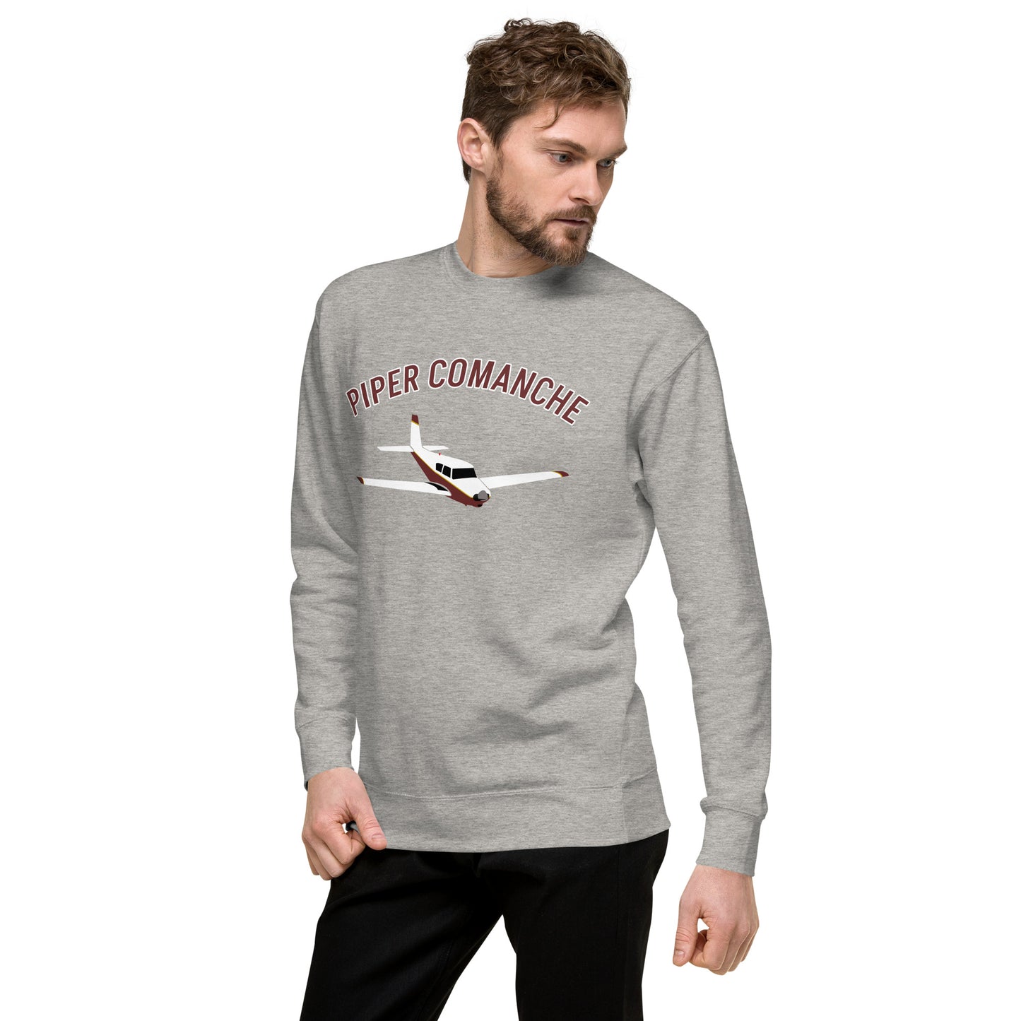 PIPER COMANCHE Printed Unisex Cozy Fleece Aviation Premium Sweatshirt