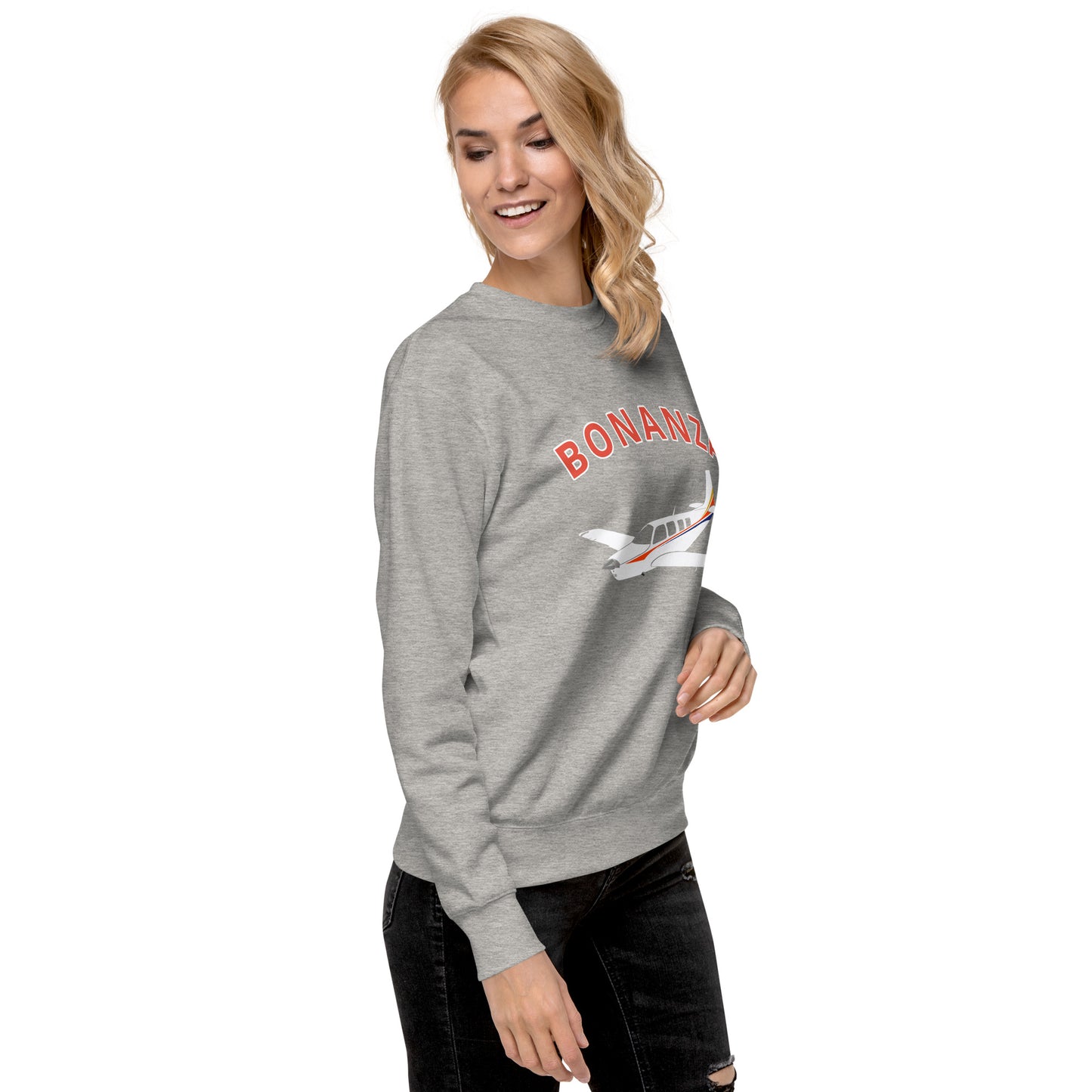 BONAZNA A36 Printed Unisex Cozy Fleece Aviation Premium Sweatshirt.