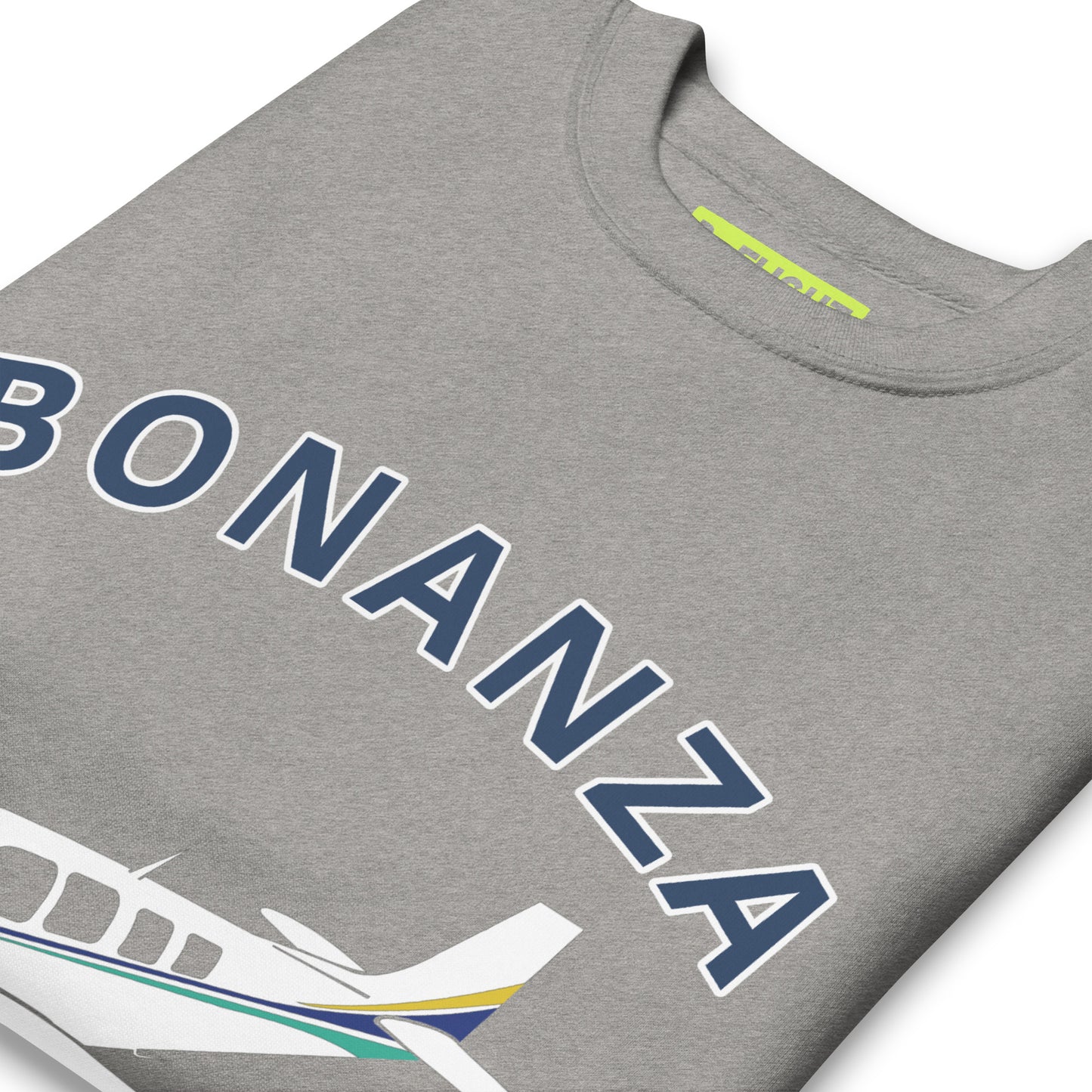 BONAZNA A36 Blue stripe Printed Unisex Cozy Fleece Aviation Premium Sweatshirt.