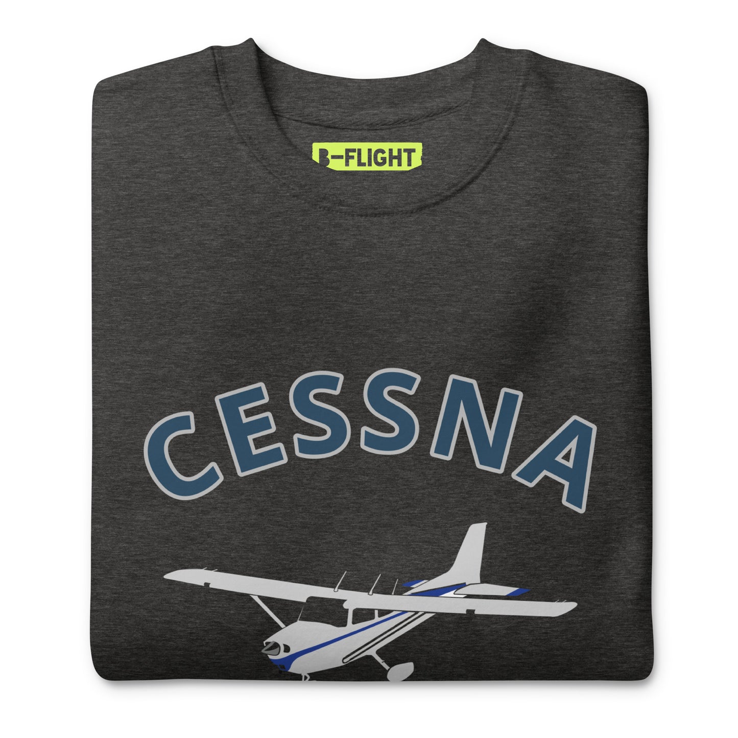 CESSNA 172 Skyhawk polished grey-blue  Printed Unisex Cozy Fleece Aviation Pullover