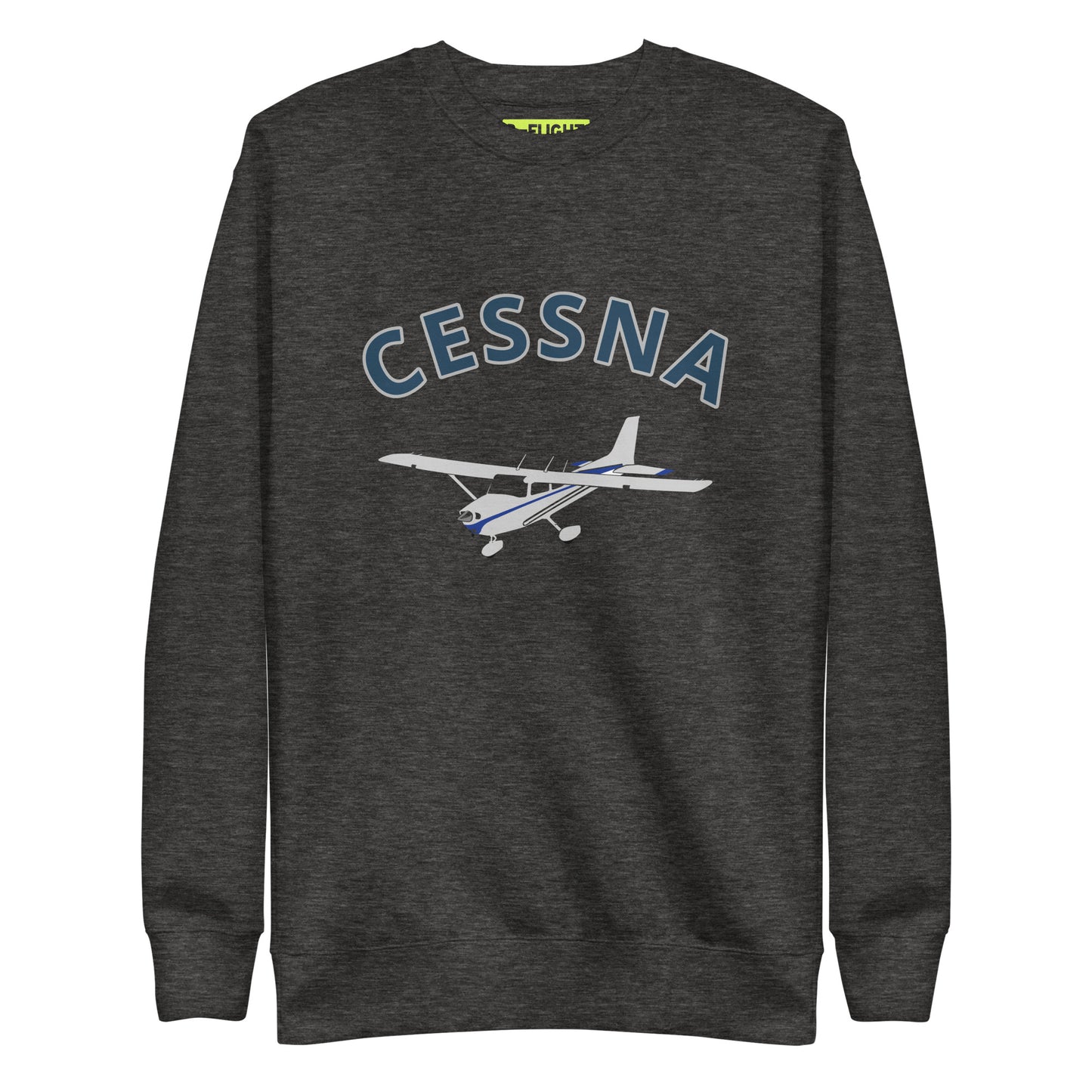 CESSNA 172 Skyhawk polished grey-blue  Printed Unisex Cozy Fleece Aviation Pullover