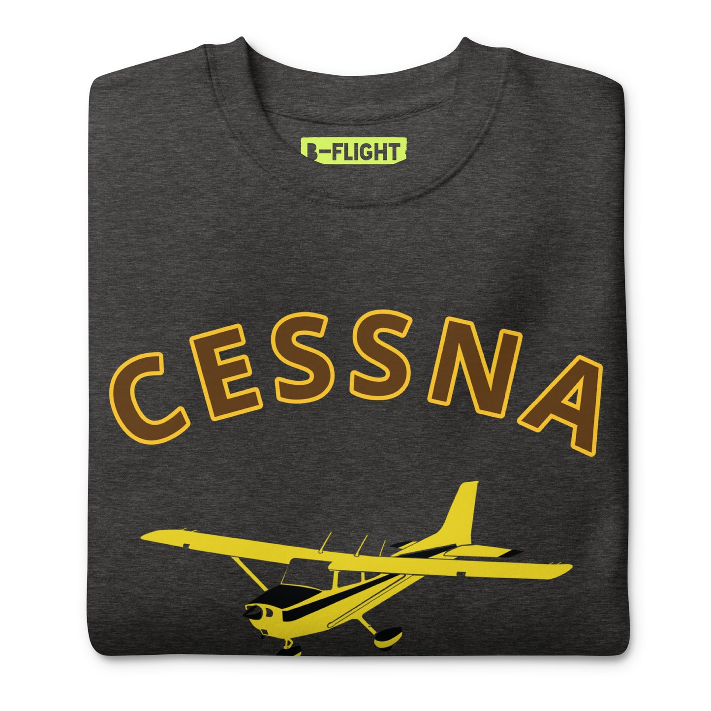 CESSNA 172 Skyhawk retro yellow  Printed Unisex Cozy Fleece Aviation Pullover