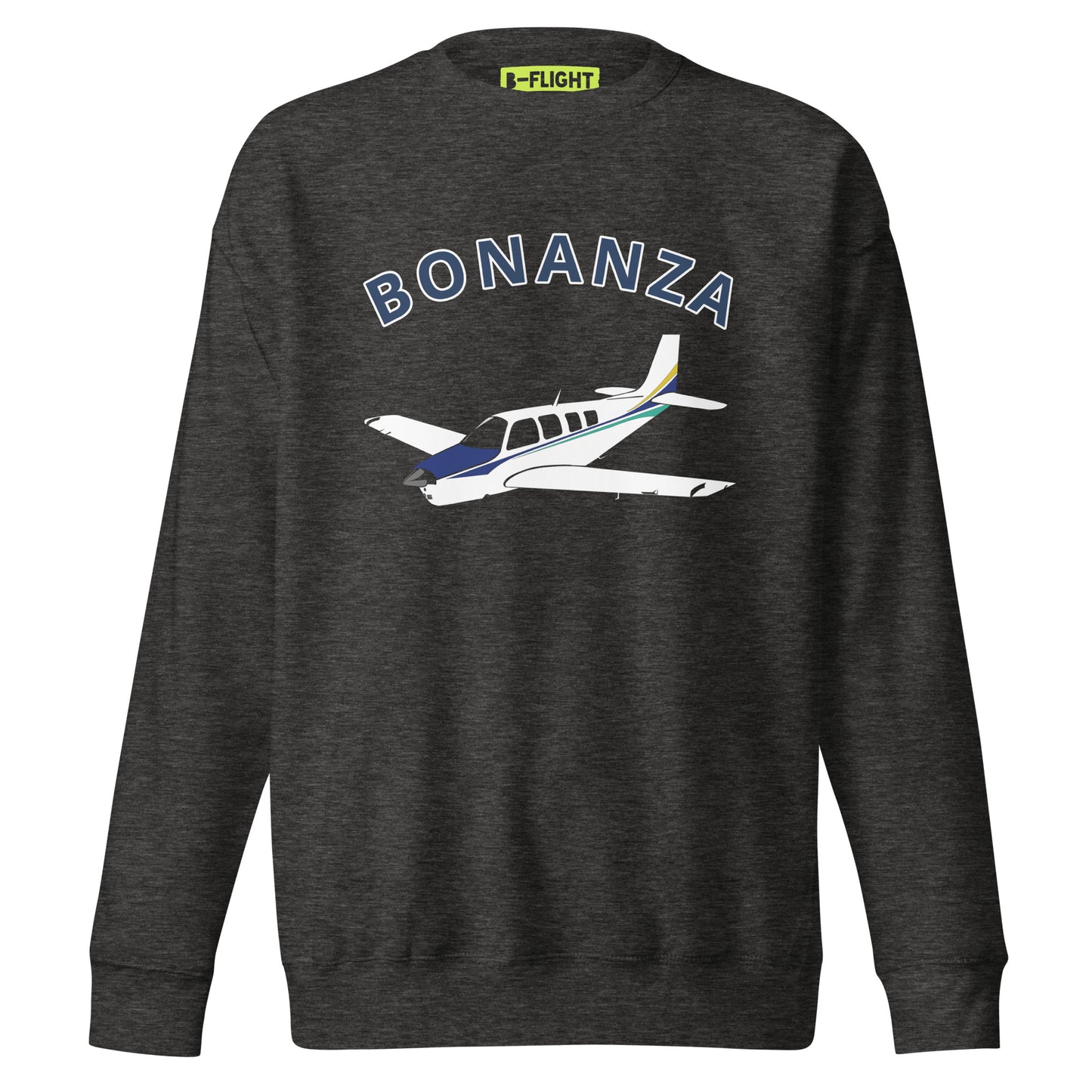 BONAZNA A36 Blue stripe Printed Unisex Cozy Fleece Aviation Premium Sweatshirt.