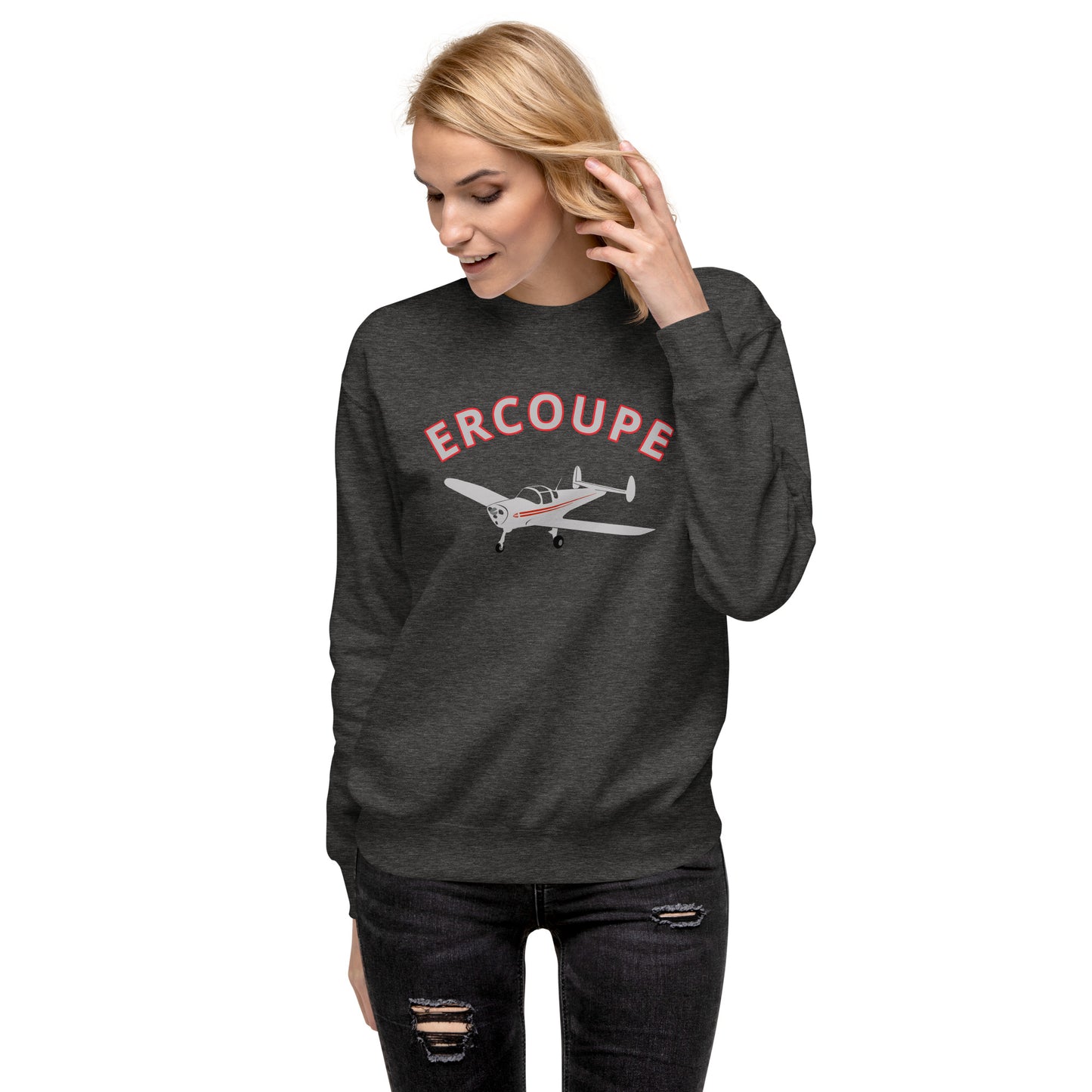 ERCOUPE Printed Unisex Cozy Fleece Aviation Premium Sweatshirt