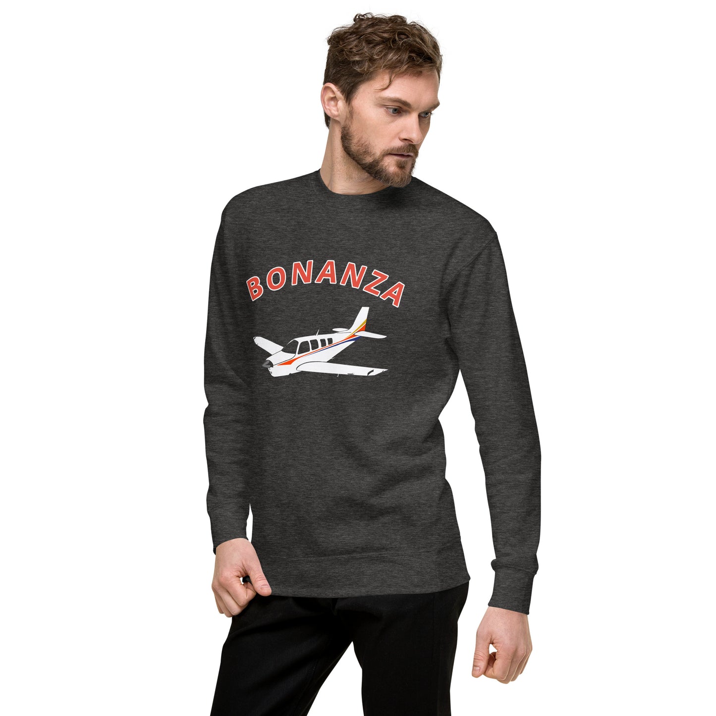 BONAZNA A36 Printed Unisex Cozy Fleece Aviation Premium Sweatshirt.