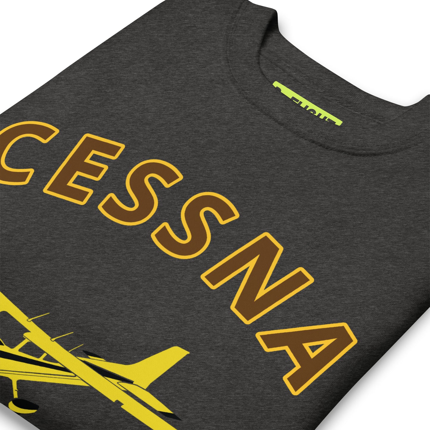 CESSNA 172 Skyhawk retro yellow  Printed Unisex Cozy Fleece Aviation Pullover