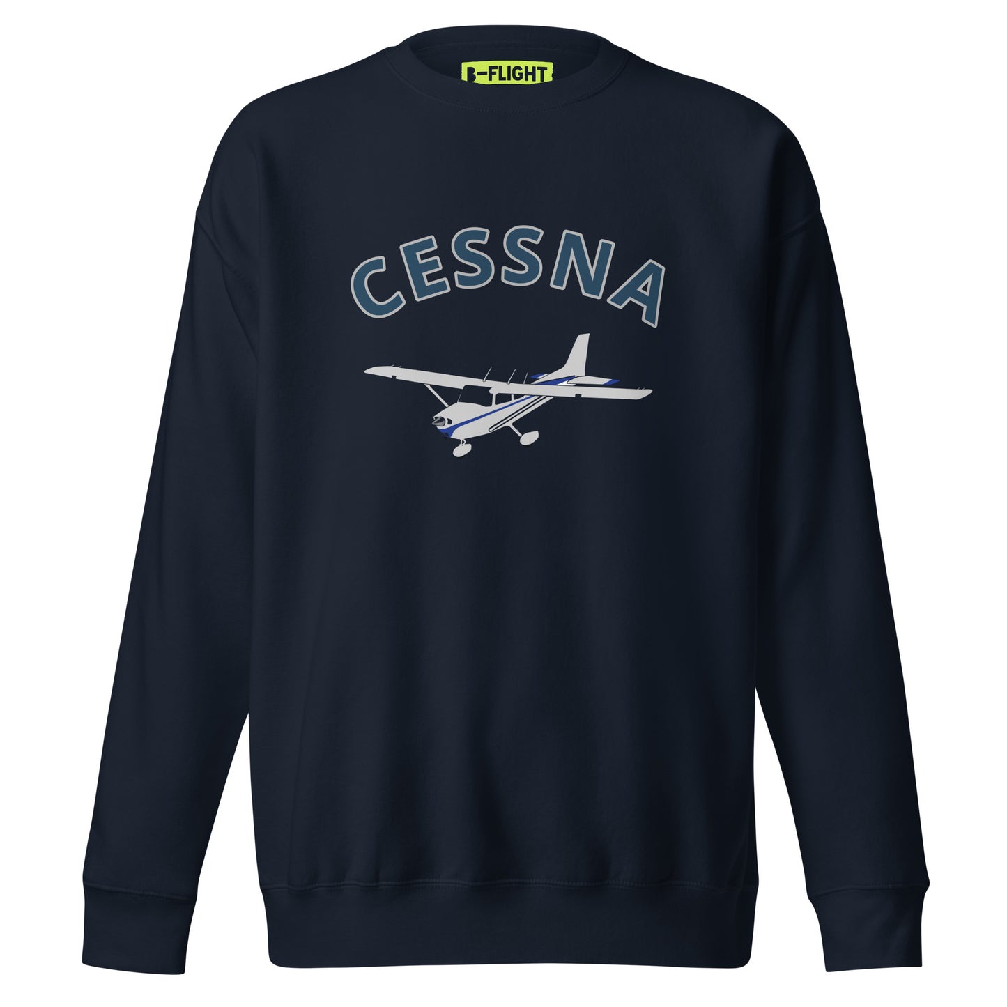 CESSNA 172 Skyhawk polished grey-blue  Printed Unisex Cozy Fleece Aviation Pullover