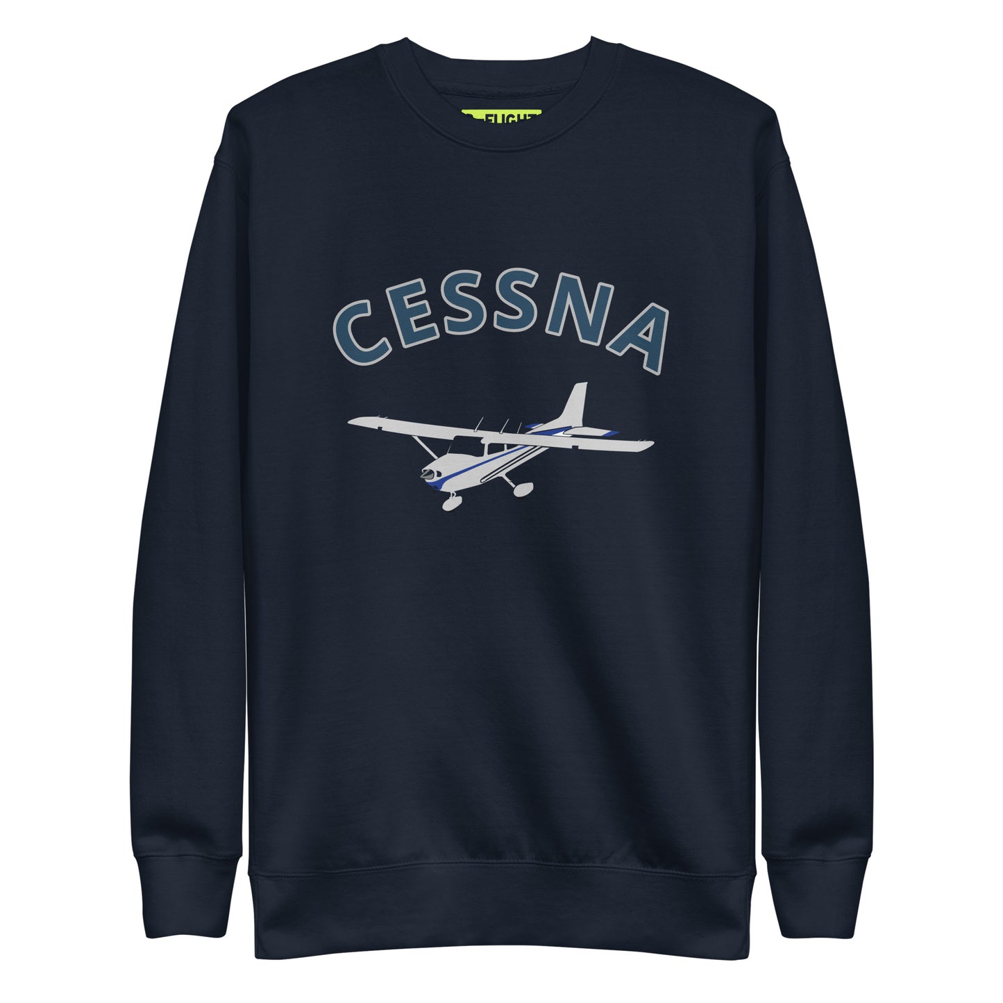 CESSNA 172 Skyhawk polished grey-blue  Printed Unisex Cozy Fleece Aviation Pullover