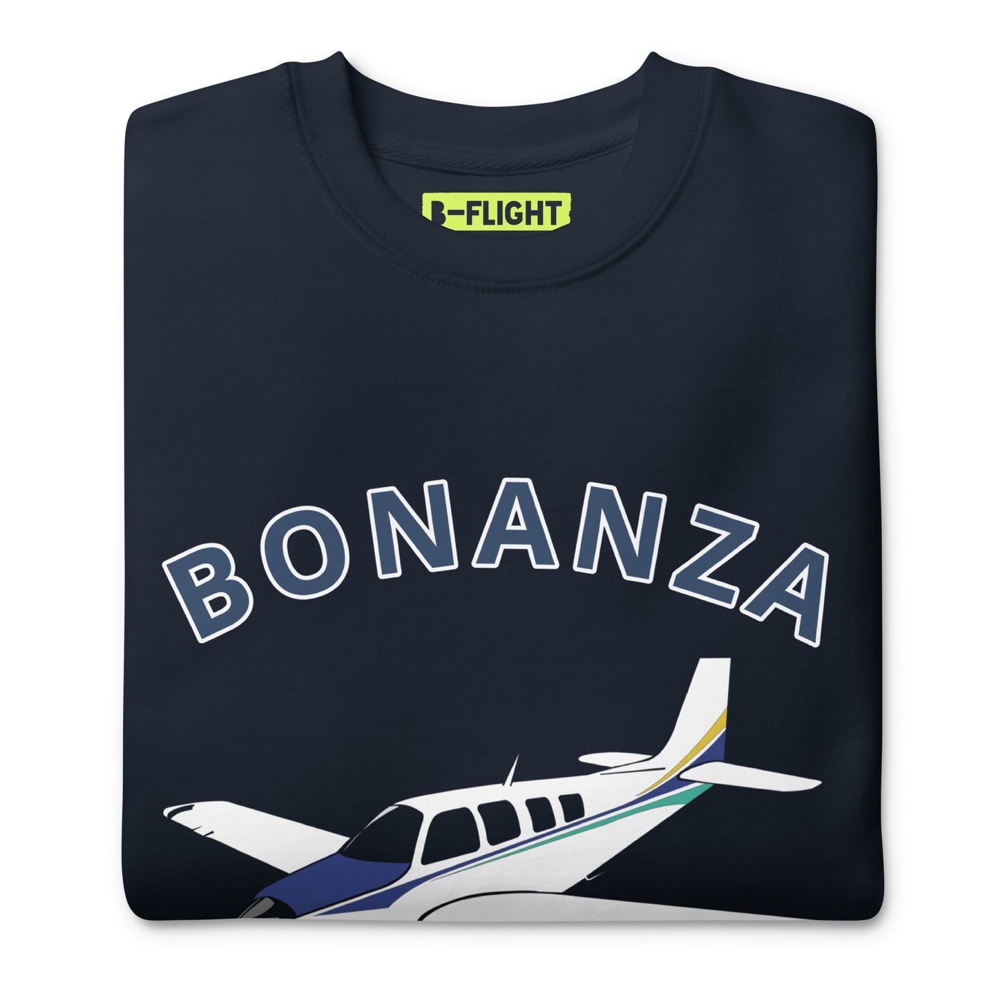 BONAZNA A36 Blue stripe Printed Unisex Cozy Fleece Aviation Premium Sweatshirt.