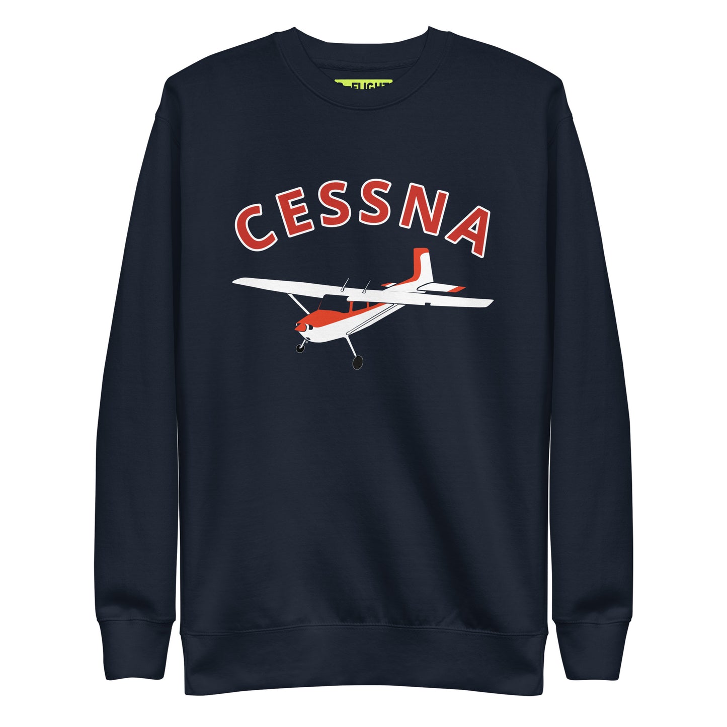 CESSNA 180 Skywagon Red-White  Printed Unisex Cozy Fleece Aviation Premium Sweatshirt