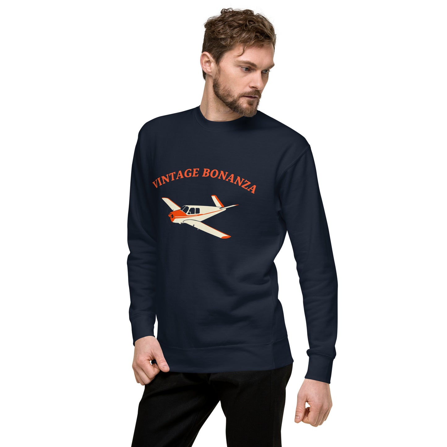 V TAIL Vintage BONAZNA Printed Unisex Cozy Fleece Aviation Pullover