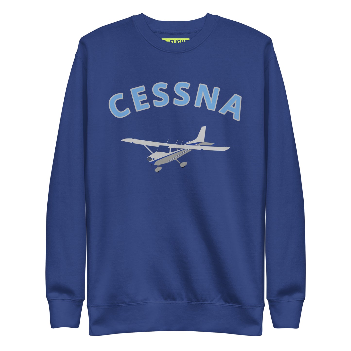 CESSNA 172 Skyhawk polished grey -blue  Printed Unisex Cozy Fleece Aviation Premium Sweatshirt