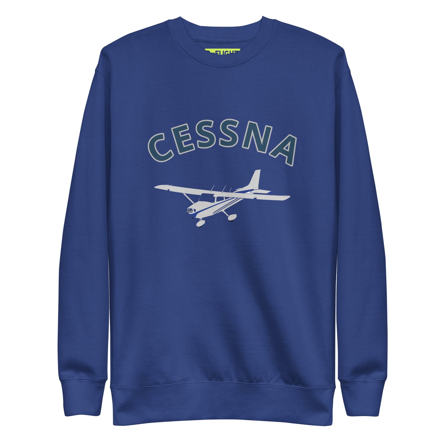 CESSNA 172 Skyhawk polished grey-blue  Printed Unisex Cozy Fleece Aviation Pullover