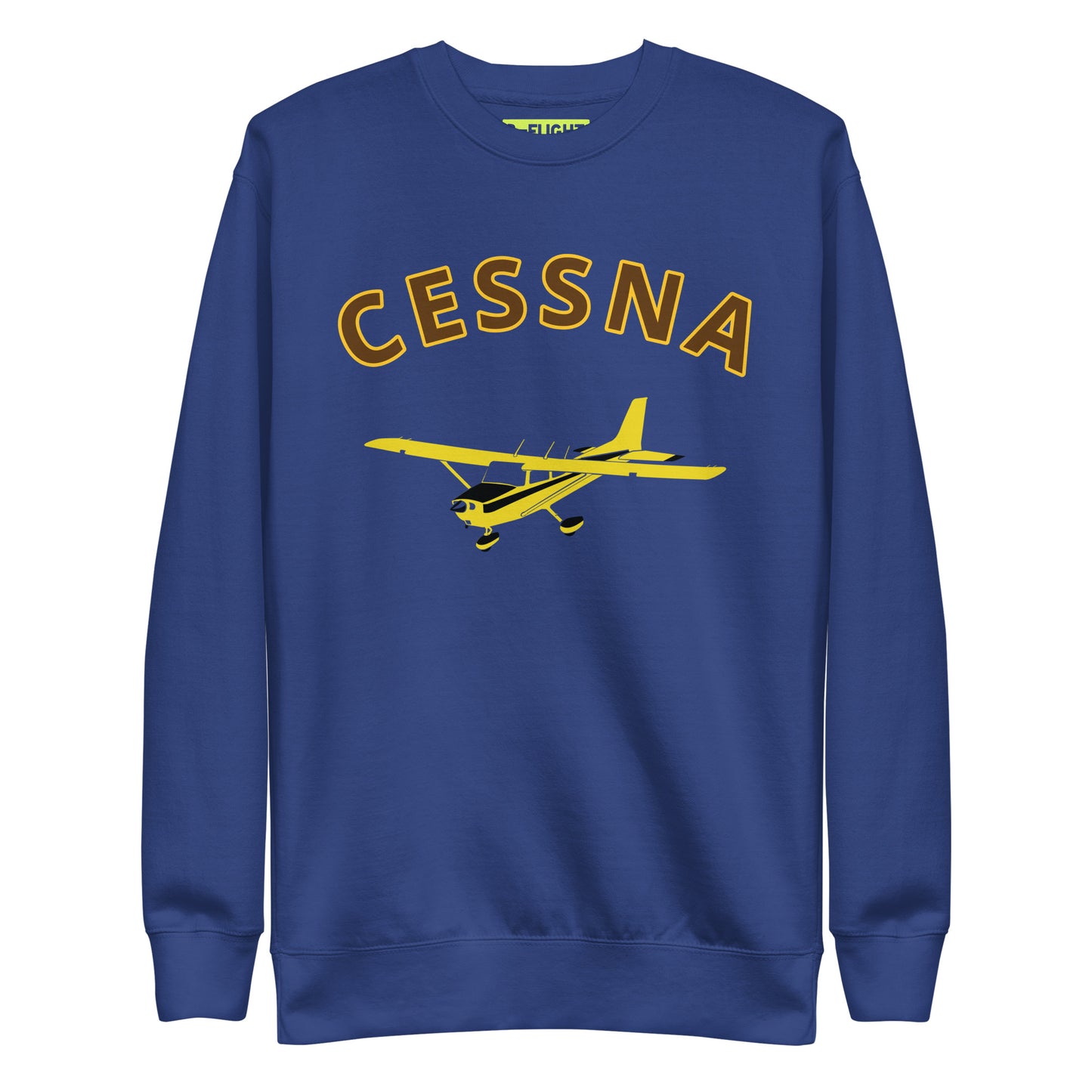 CESSNA 172 Skyhawk retro yellow  Printed Unisex Cozy Fleece Aviation Pullover